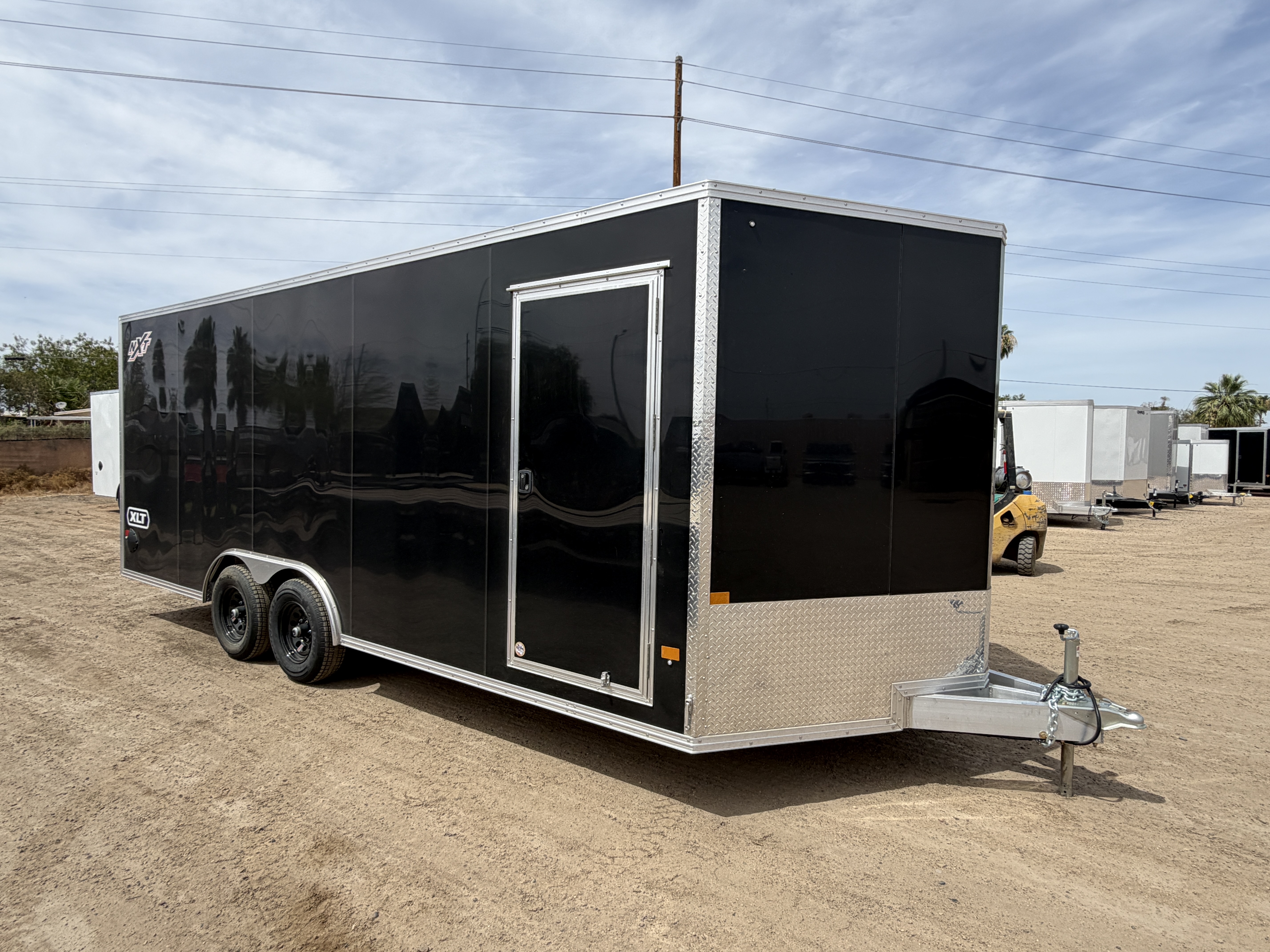 Alcom 20x8.5 All Aluminum XLT-P Car Hauler, 10K GVWR, Side Door, Ramp Door - Stock #ALC261 - Image 1 of 9