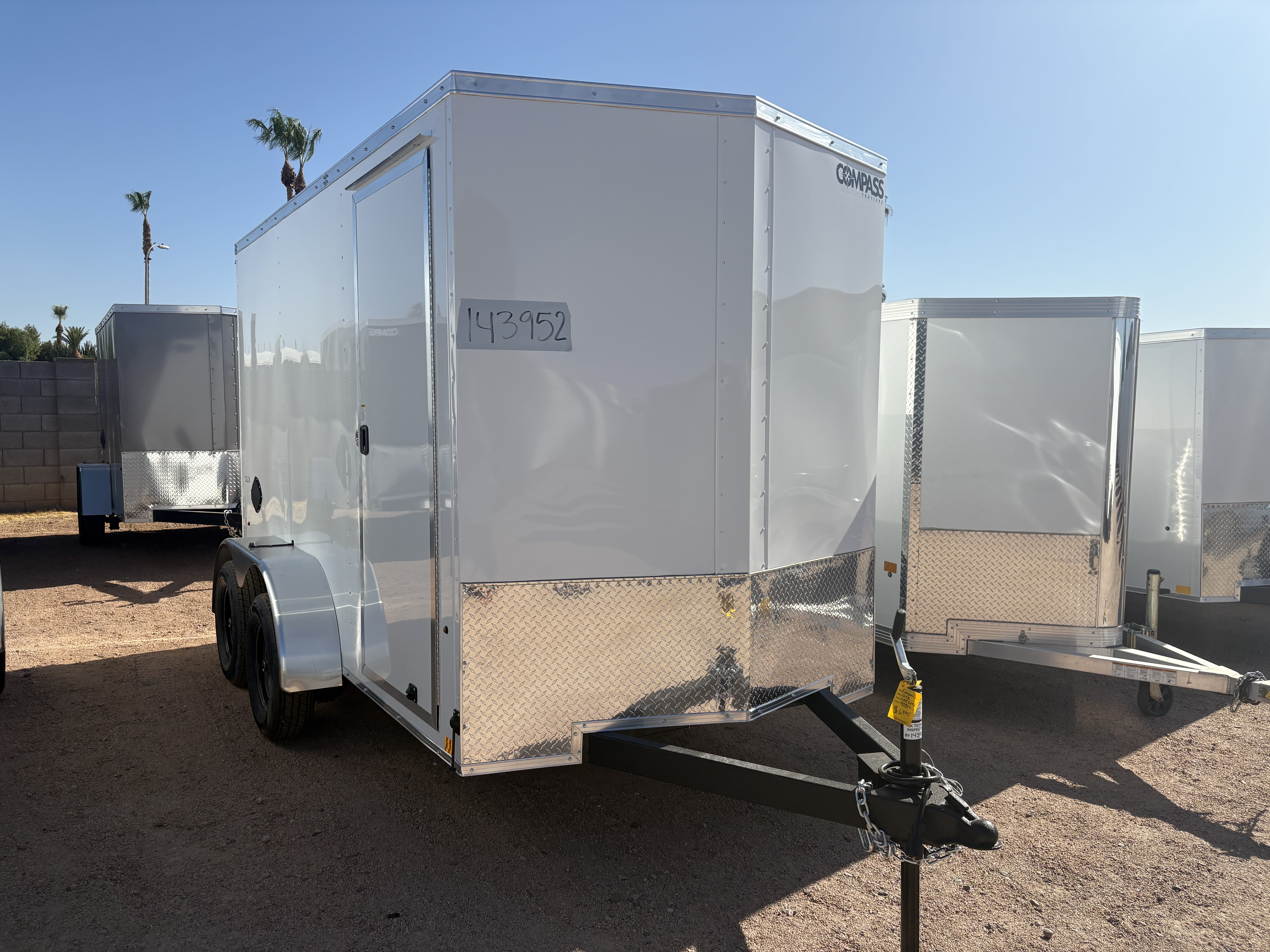 Compass 12x6 Indigo DLX, Flat Top V-Nose, 7K GVWR, Ramp Door - Stock #CMP2882 - Image 2 of 5