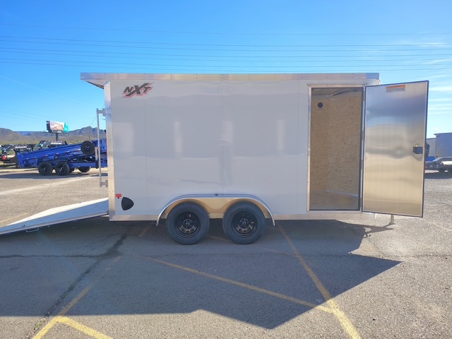 Alcom 14x7.4 All Aluminum NXT Car Hauler, 7K GVWR, Side Door, Ramp Door - Stock #ALC203 - Image 2 of 7
