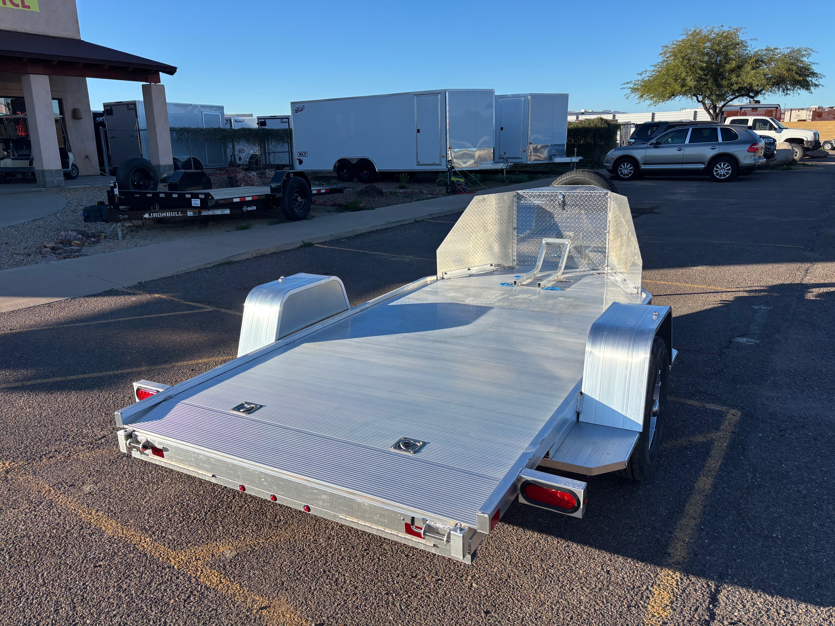 Aluma TK1 Single Axle Trike Hauler, 2K GVWR, Slide Out Ramp - Stock #ALU387 - Image 3 of 7