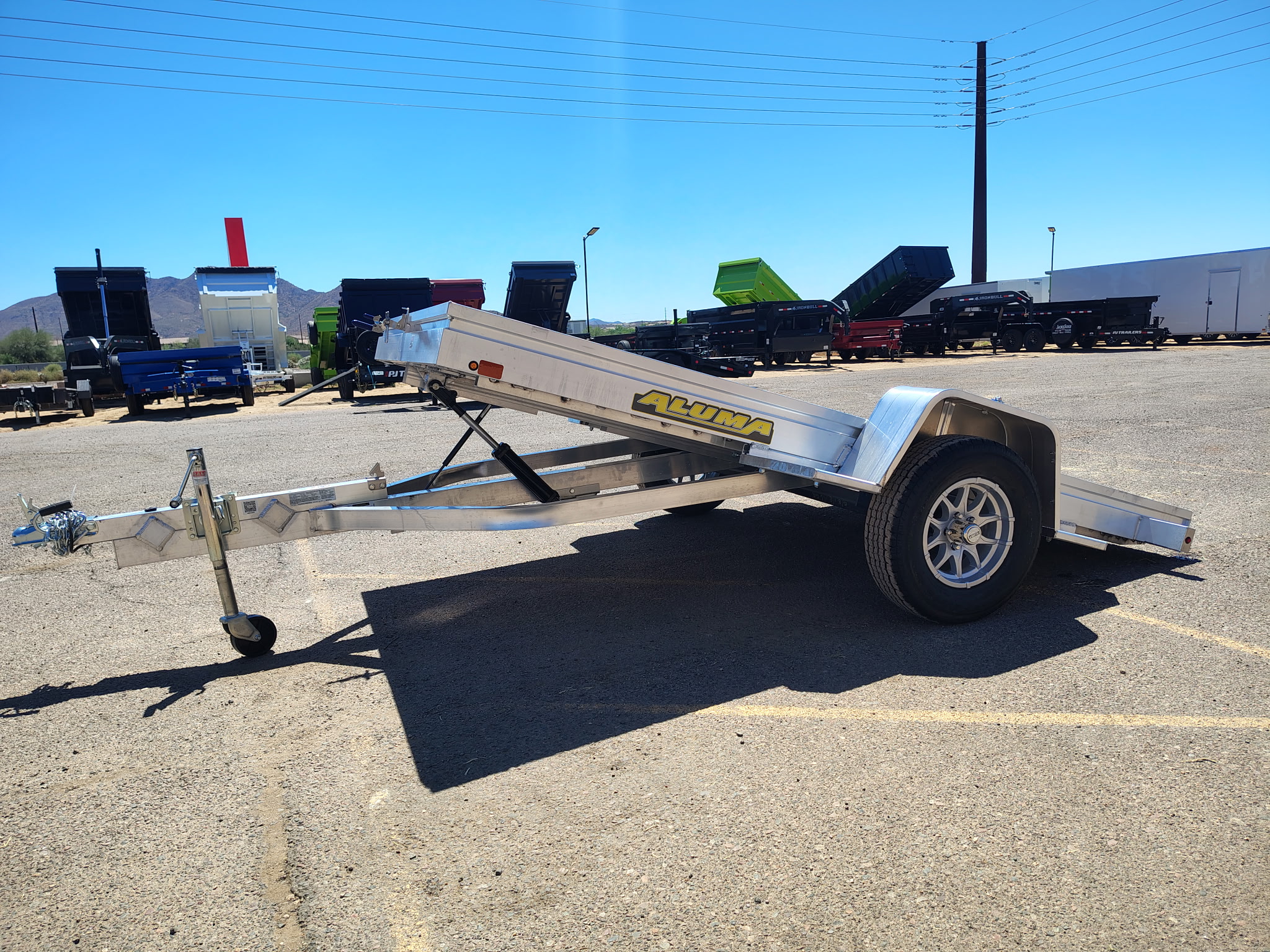 Aluma 10x68 All Aluminum, 3K GVWR, Single Axle, Tilt (6810H-TILT-S) - Stock #ALU379 - Image 1 of 10