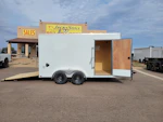 Look 14x7 ST DLX Flat Top V-Nose 7K GVWR, Ramp Door Stock #CMP2944 - Thumbnail 2