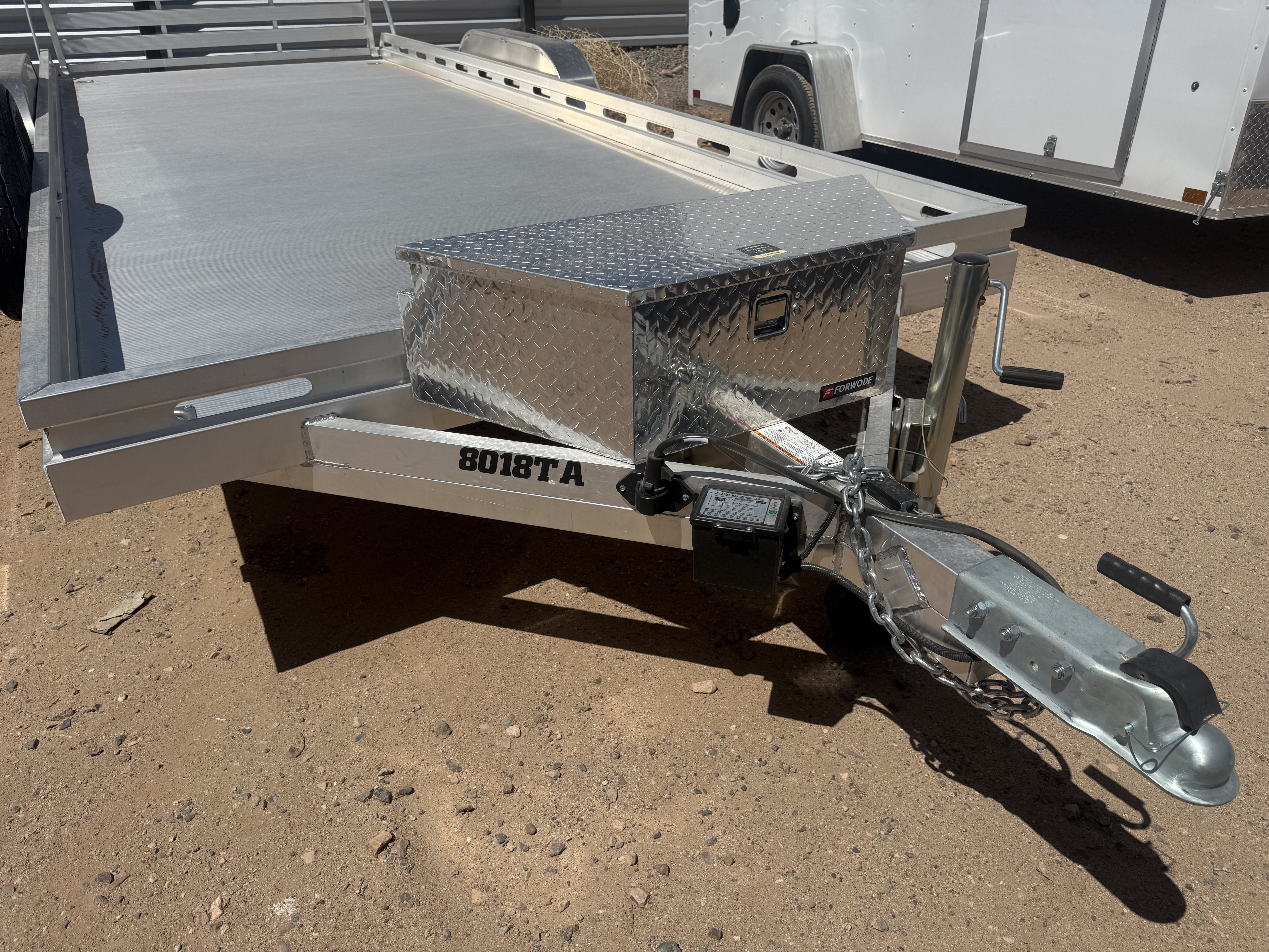 Aluma 18x80 All Aluminum, 8K GVWR, Tandem Axle (8018TA-EL-R-BT-RTD) - Stock #USD0982 - Image 3 of 4