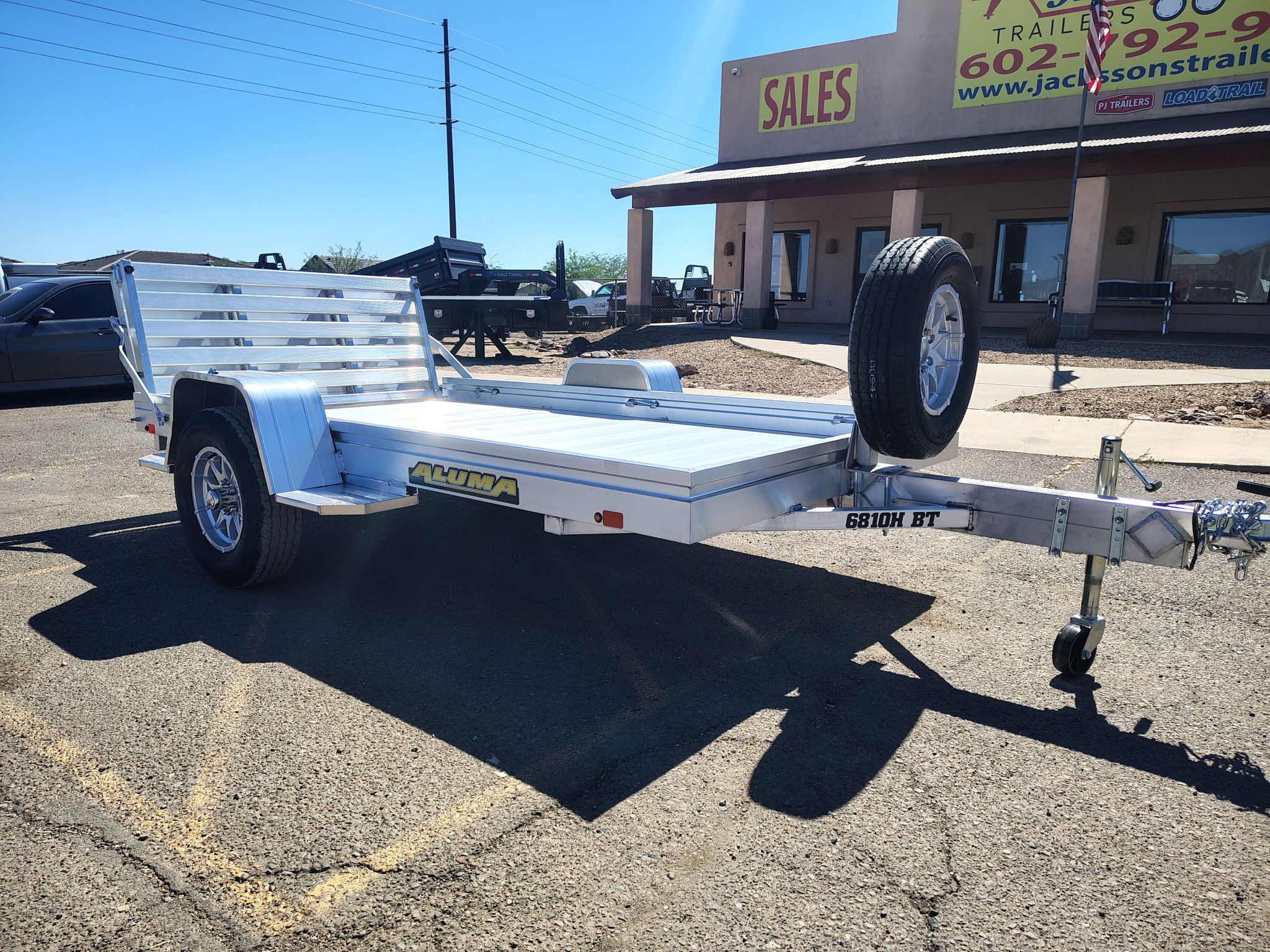 Aluma 10x68 All Aluminum, 3K GVWR, Heavy Single Axle, Bi-Fold Tailgate (6810H-S-BT) - Stock #ALU368 - Image 1 of 7