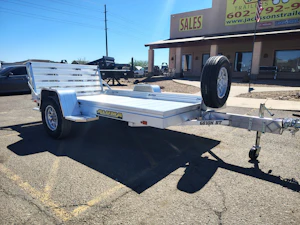 Aluma 10x68 All Aluminum, 3K GVWR, Heavy Single Axle, Bi-Fold Tailgate (6810H-S-BT)