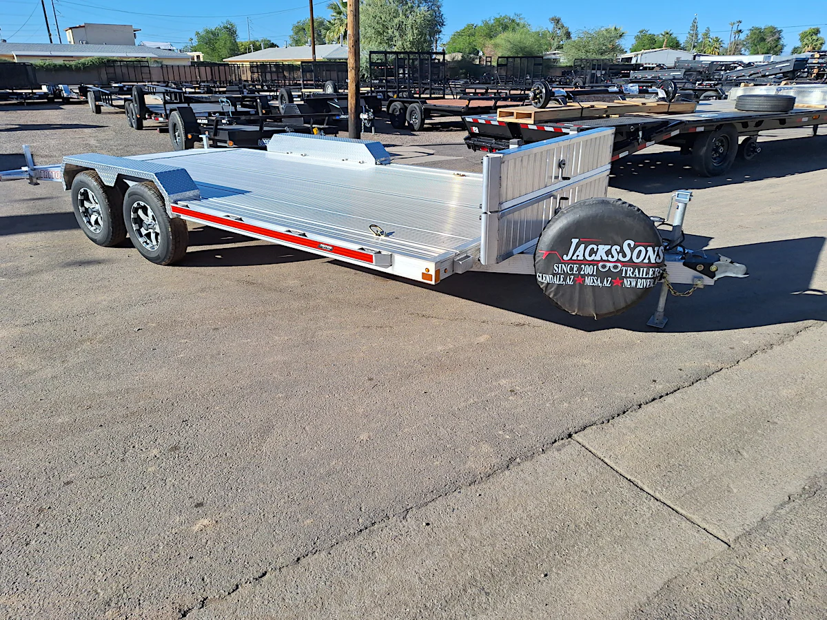 Triton 18x83 All Aluminum, 7K GVWR, Tandem Axle Car Hauler - Stock #TRI019 - Image 1 of 8 Triton 18x83 All Aluminum, 7K GVWR, Tandem Axle Car Hauler - Stock #TRI019 - Image 1 of 8
