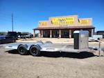 Aluma 18x82 All Aluminum, 10K GVWR, Heavy Tandem Axle, XL Tilt w/ Cargo Box (8218H-XL-TILT-TA-EL-RTD-CB) Stock #ALU376 - Thumbnail 1
