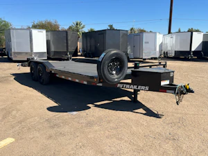 P.J. Trailers 22x102x6" Channel Tandem Axle, 14K GVWR Super-Wide, Equipment, Slide In Ramps
