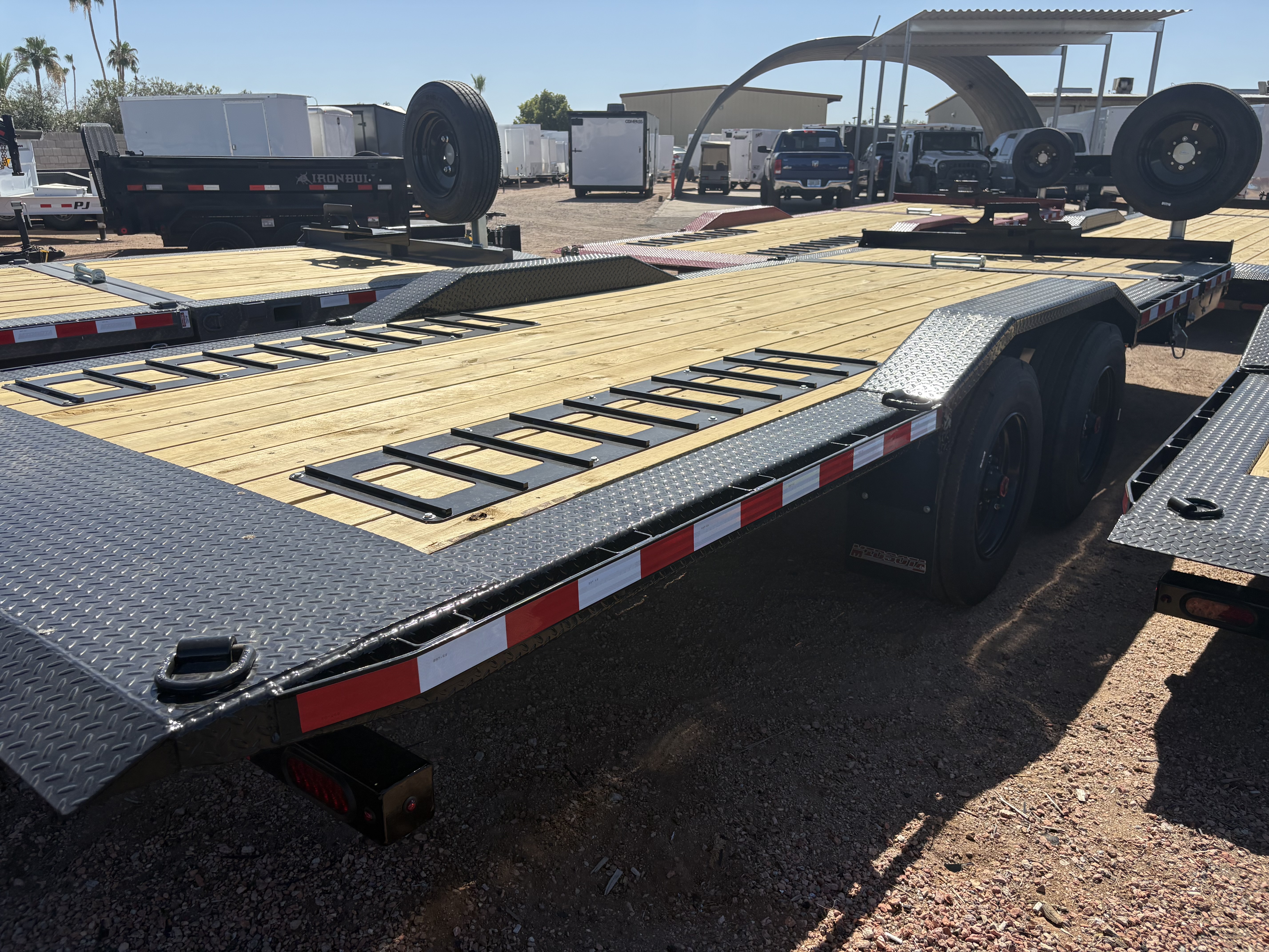 Midsota 22x8.5 (18'+4') Tilt Bed Wide Body, 22K GVWR, 80" Steel Toolbox - Stock #MI011 - Image 1 of 6