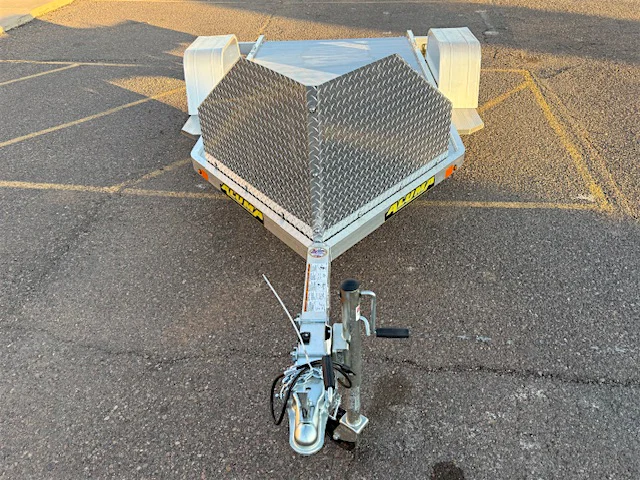 Aluma MC10 Motorcycle Trailer, 2K GVWR, Single Axle (MC10S-R) - Stock #ALU435 - Image 1 of 5 Aluma MC10 Motorcycle Trailer, 2K GVWR, Single Axle (MC10S-R) - Stock #ALU435 - Image 1 of 5