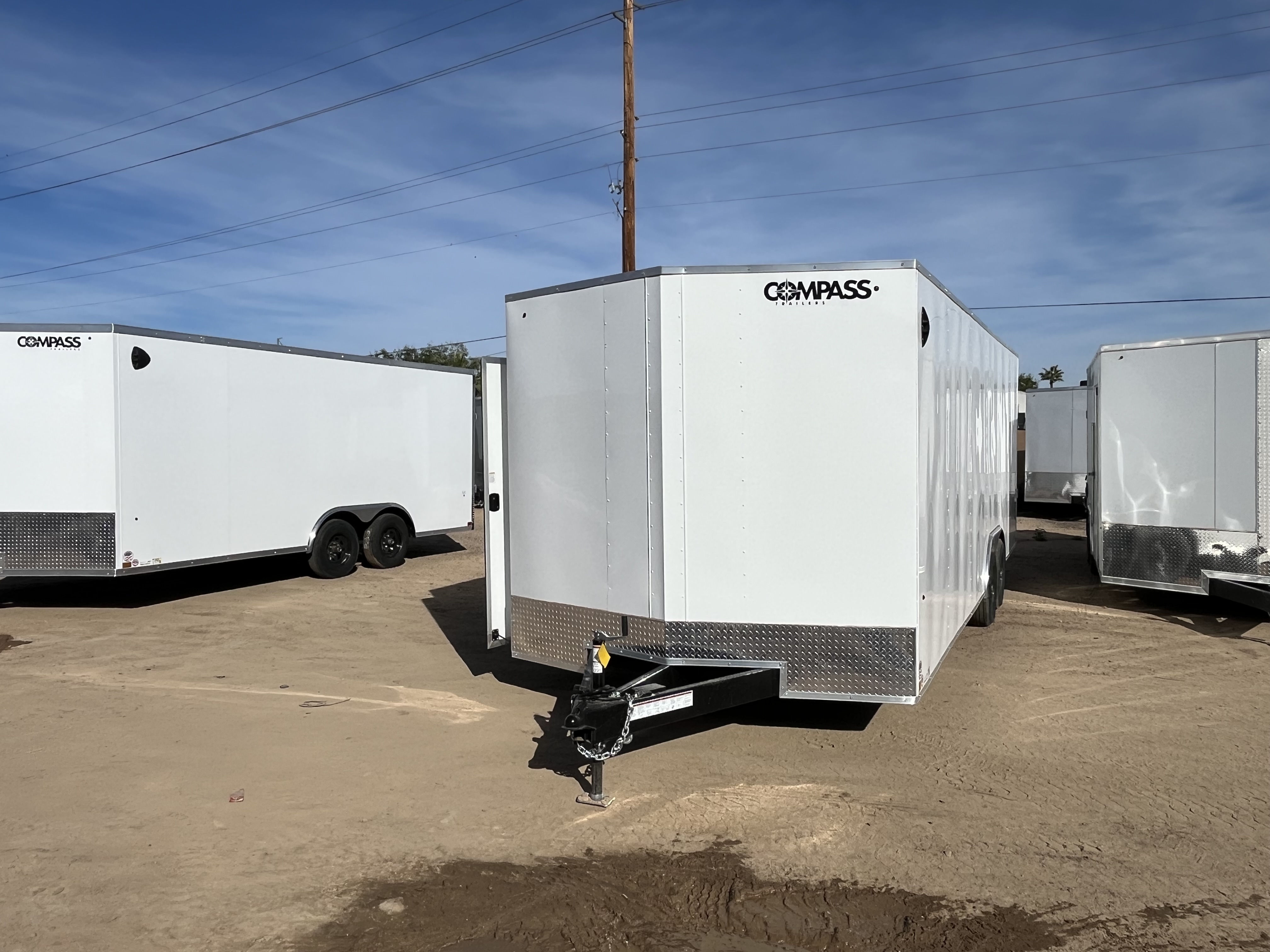 Compass 24x8.5 Indigo DLX Car Hauler, 10K GVWR, 6" Extra Height, Ramp Door - Stock #CMP2769 - Image 2 of 11