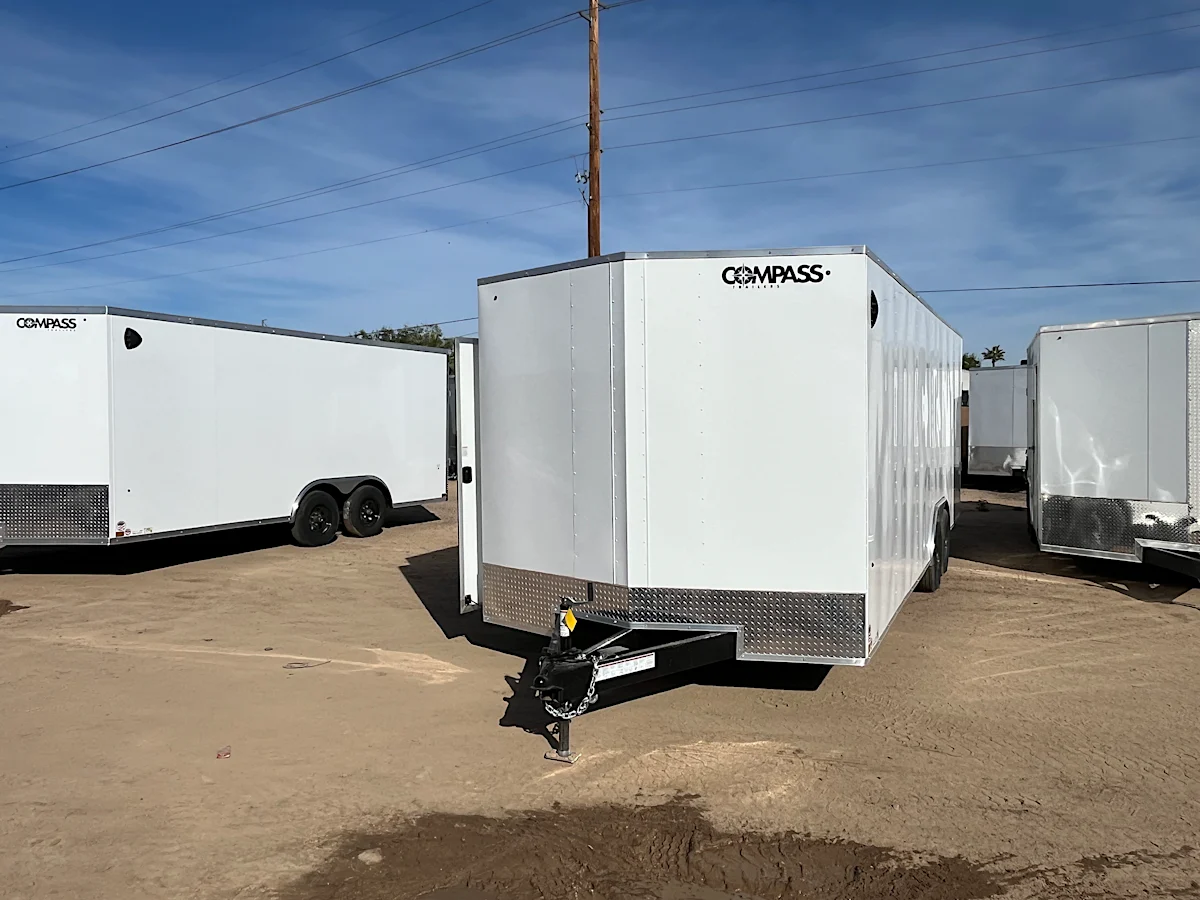 Compass 24x8.5 Indigo DLX Car Hauler, 10K GVWR, 6" Extra Height, Ramp Door - Stock #CMP2769 - Image 2 of 11 Compass 24x8.5 Indigo DLX Car Hauler, 10K GVWR, 6" Extra Height, Ramp Door - Stock #CMP2769 - Image 2 of 11
