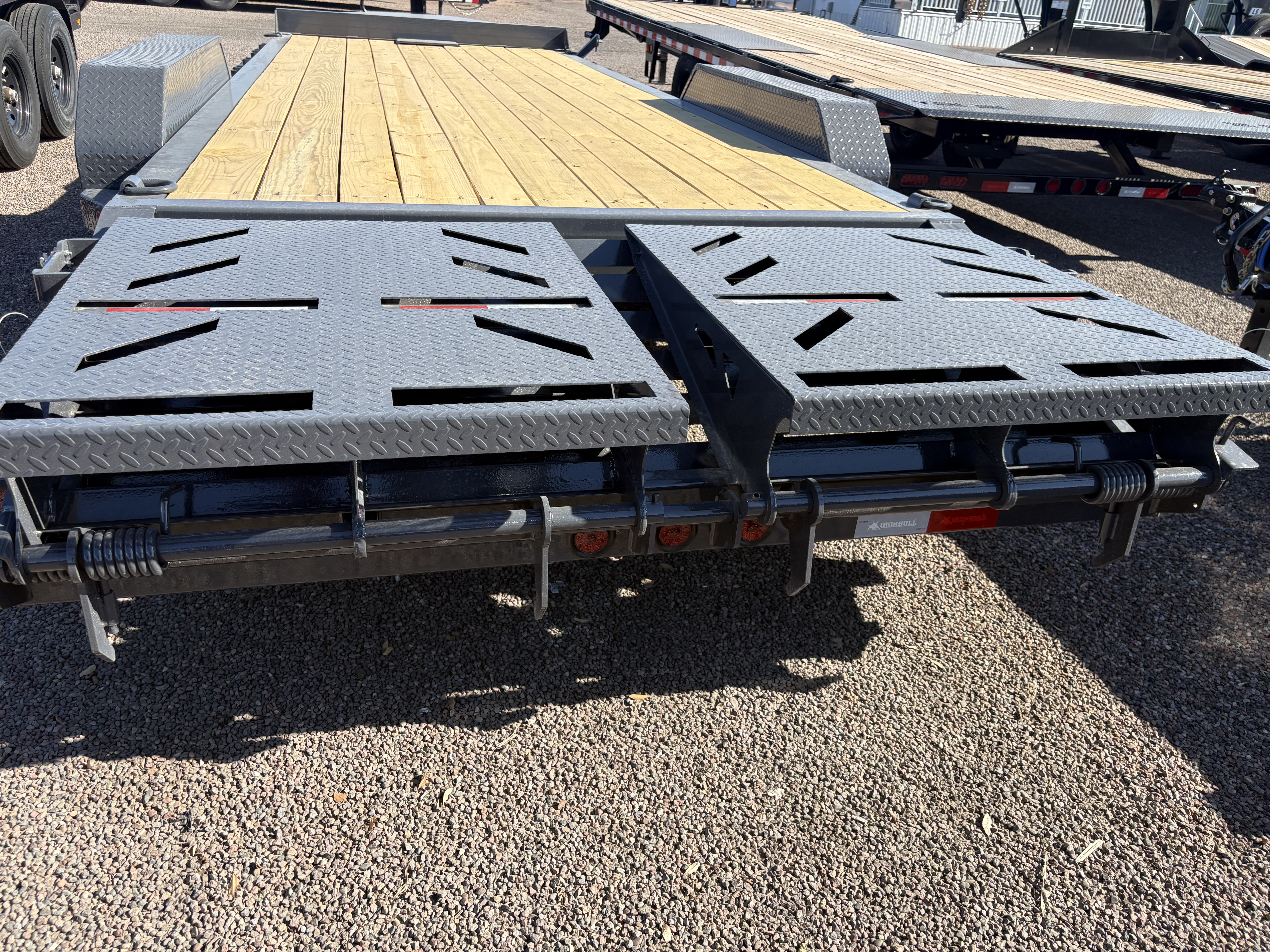 Norstar 22x83 IronBull, Tandem Axle, 14K GVWR, Rampage Ramps, Winch Plate - Stock #NS576 - Image 4 of 5