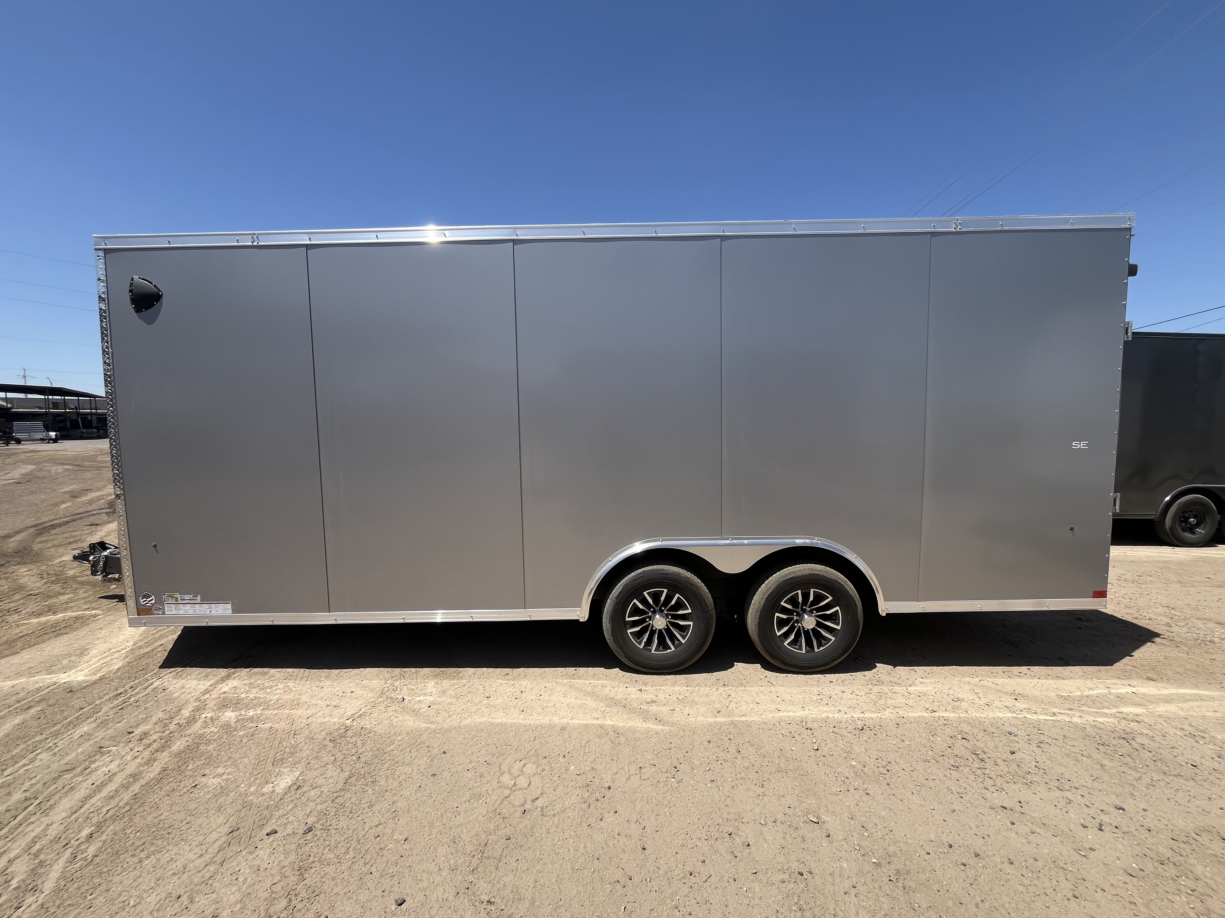 Compass 20x8.5 Jasper SE Car Hauler, 10K GVWR, Ramp Door, A/C, White Wall / Ceiling, RTP Floor - Stock #CMP2857 - Image 8 of 10