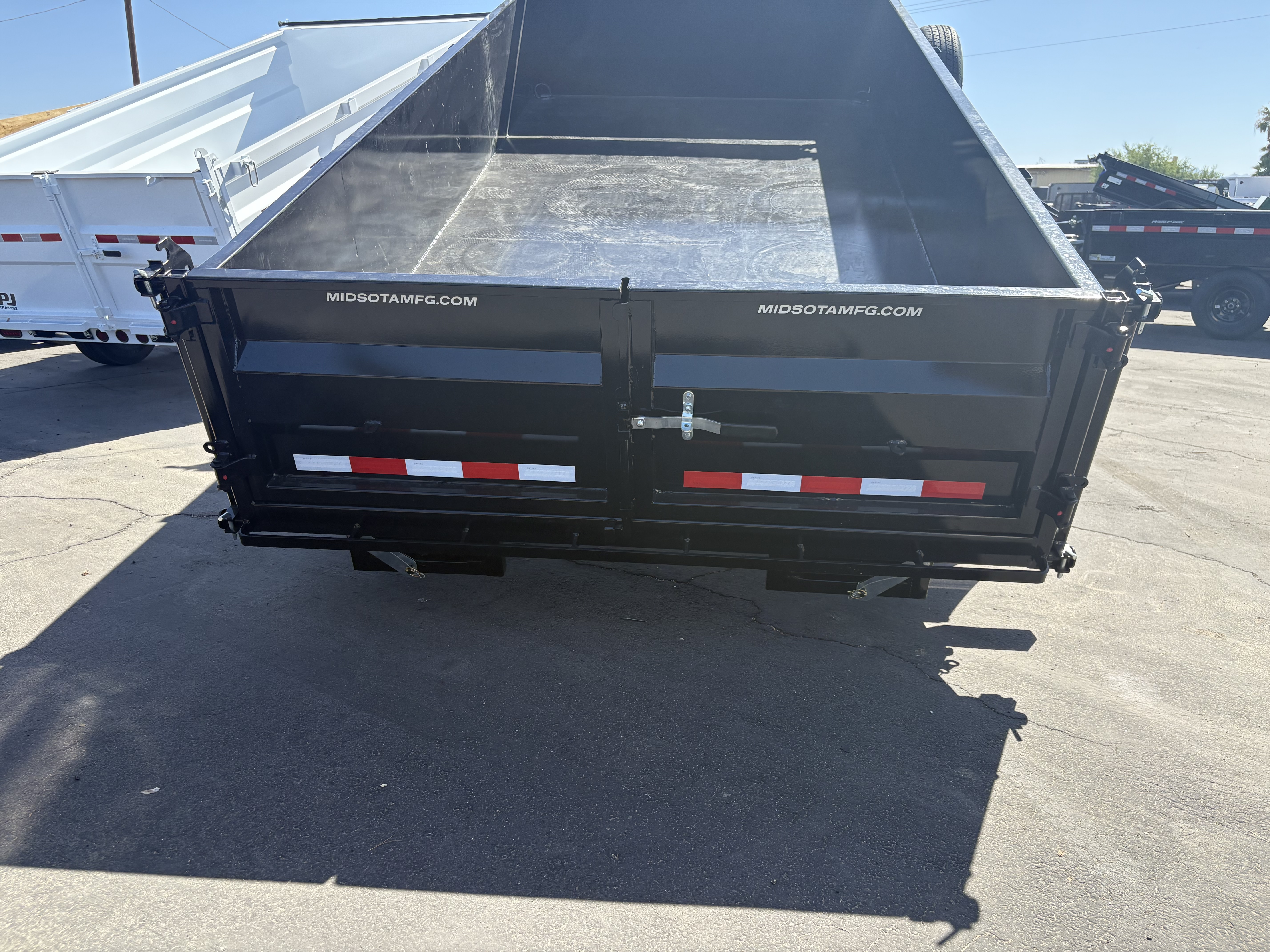 Midsota 20x7 (14'+6') Flat Front Rear Dump, 15,400 GVWR, 40" Steel Toolbox - Stock #MID003 - Image 5 of 6