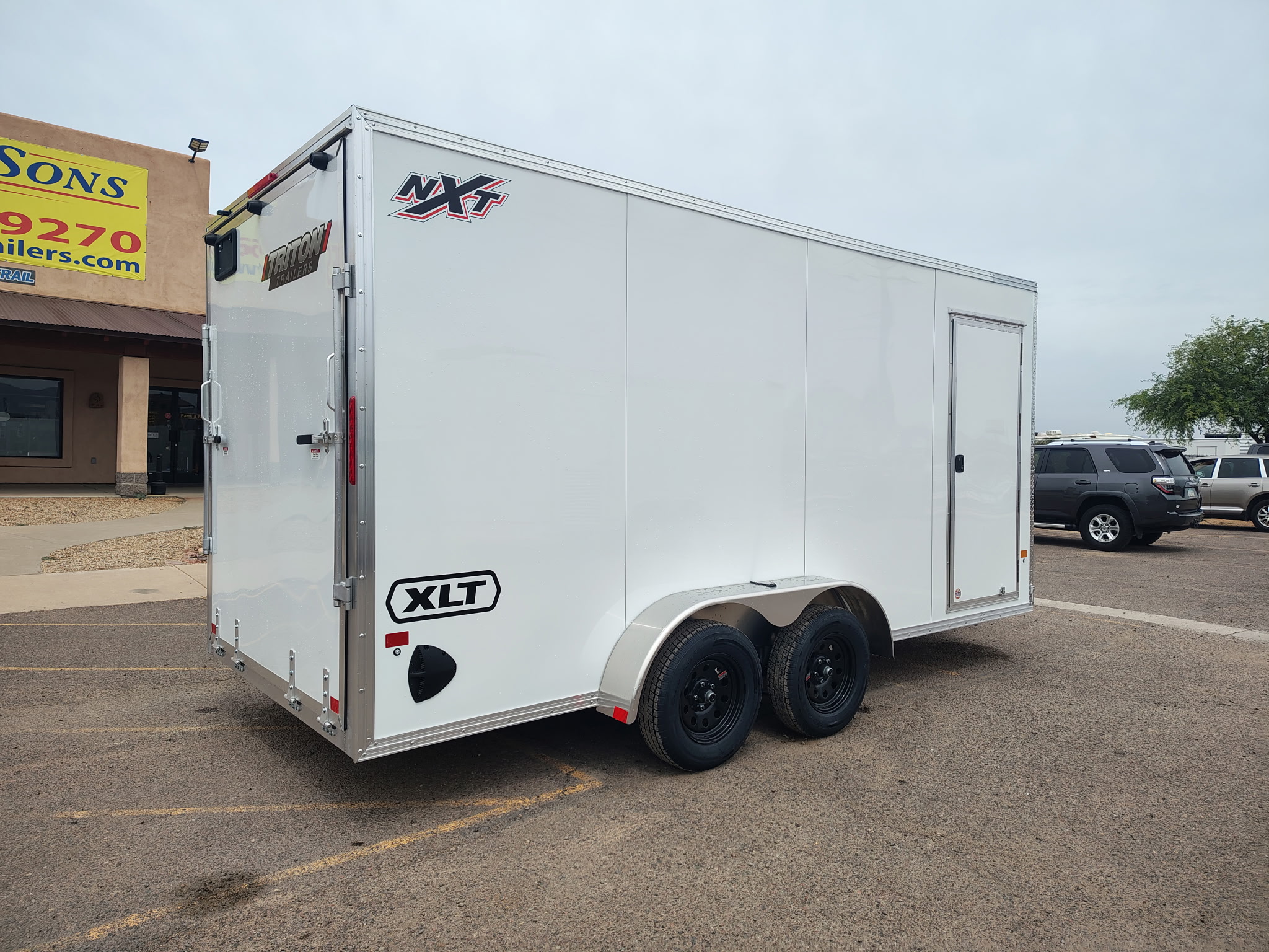Alcom 16x7 All Aluminum XLT-P Enclosed, 7K GVWR, Limited Edition, Ramp Door - Stock #ALC239 - Image 4 of 10
