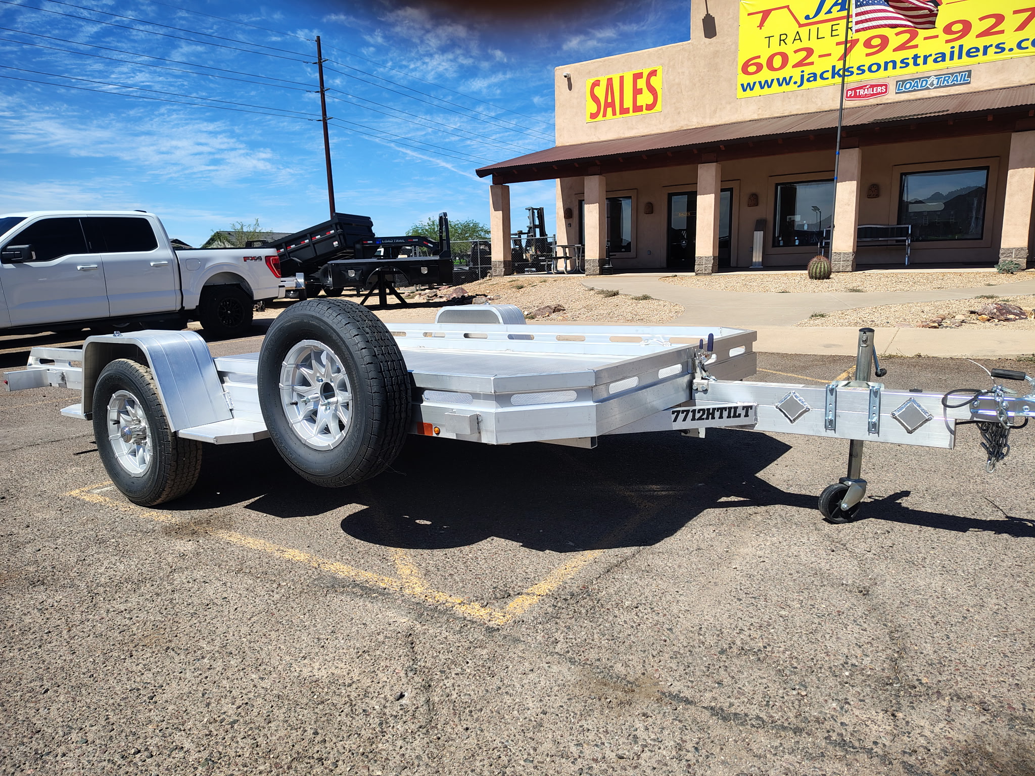 Aluma 12x77 All Aluminum, 3K GVWR, Heavy Tilt Single Axle (7712H-TILT-S) - Stock #ALU389 - Image 5 of 11