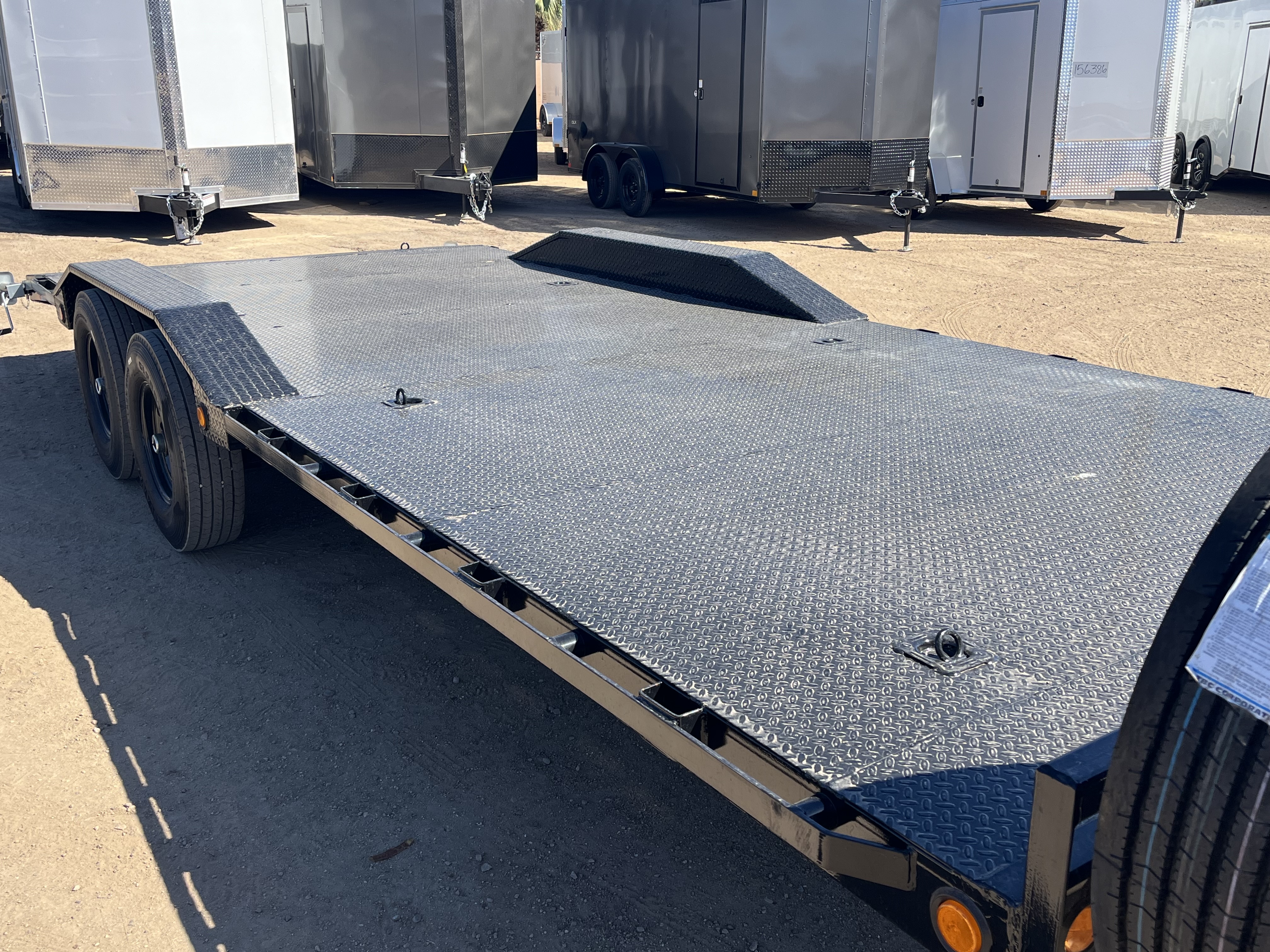 P.J. Trailers 22x102x6" Channel Tandem Axle, 14K GVWR Super-Wide, Equipment, Slide In Ramps - Stock #PPJ11039 - Image 2 of 10