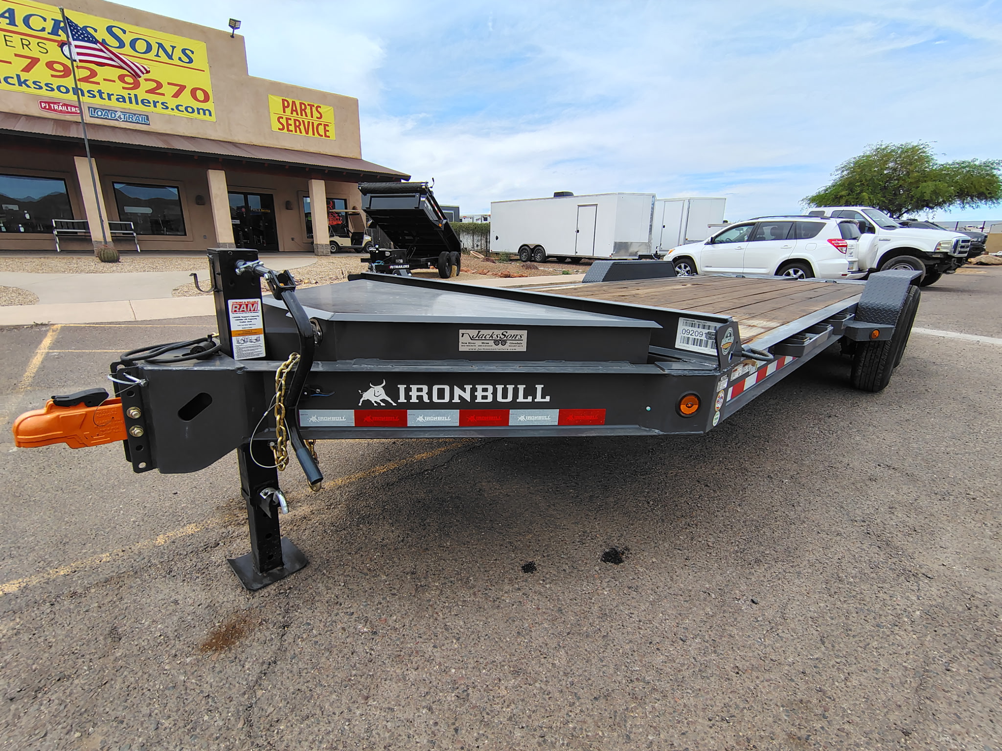 IRONBULL 20x83 IronBull, Tandem Axle, 14K GVWR, Rampage Ramps - Stock #USD2091 - Image 1 of 10