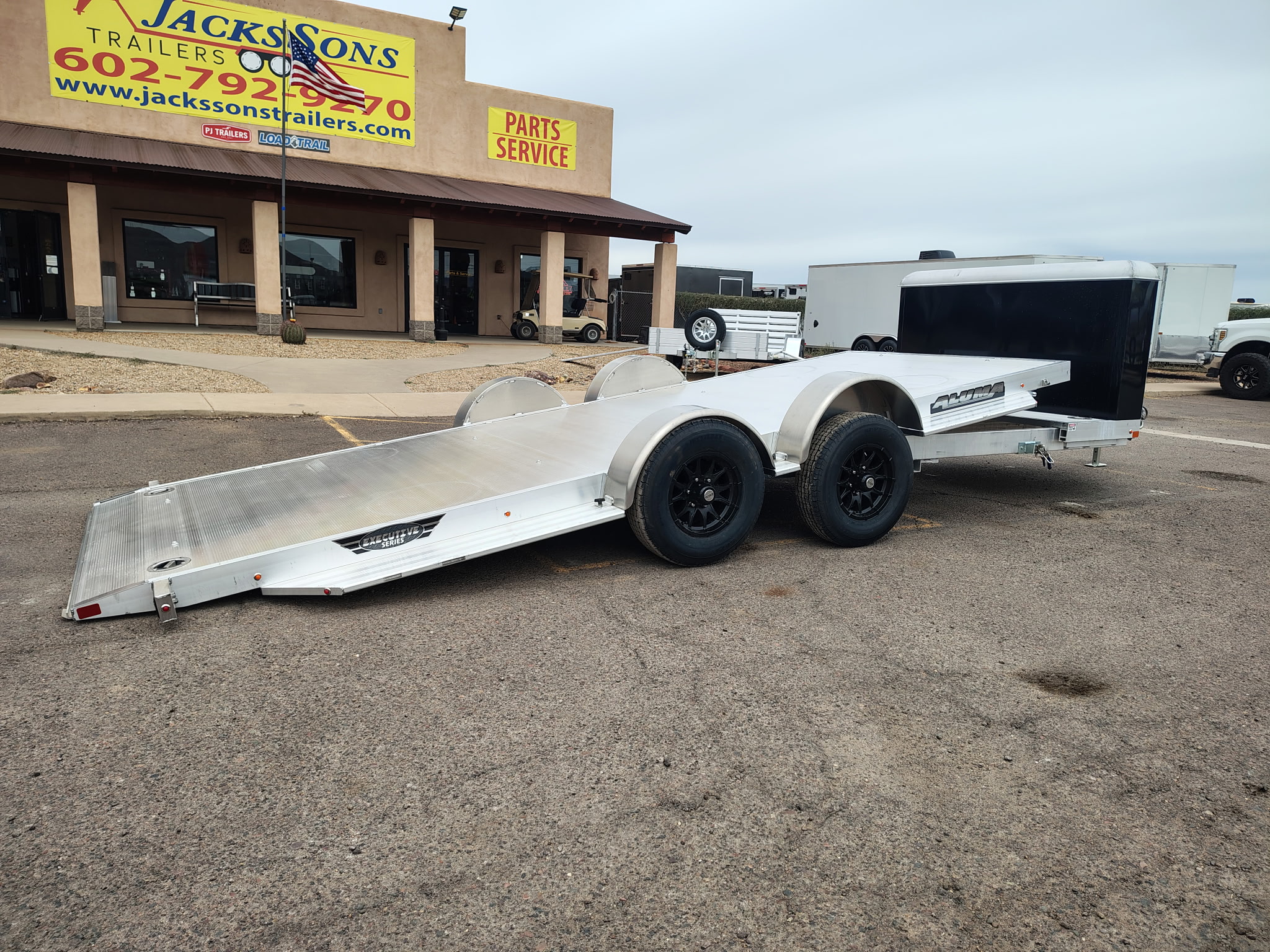 Aluma 18x82 All Aluminum, 10K GVWR, Heavy Tandem Axle, XL Tilt w/ Cargo Box (8218H-XL-TILT-TA-EL-RTD-CB) - Stock #ALU369 - Image 3 of 13