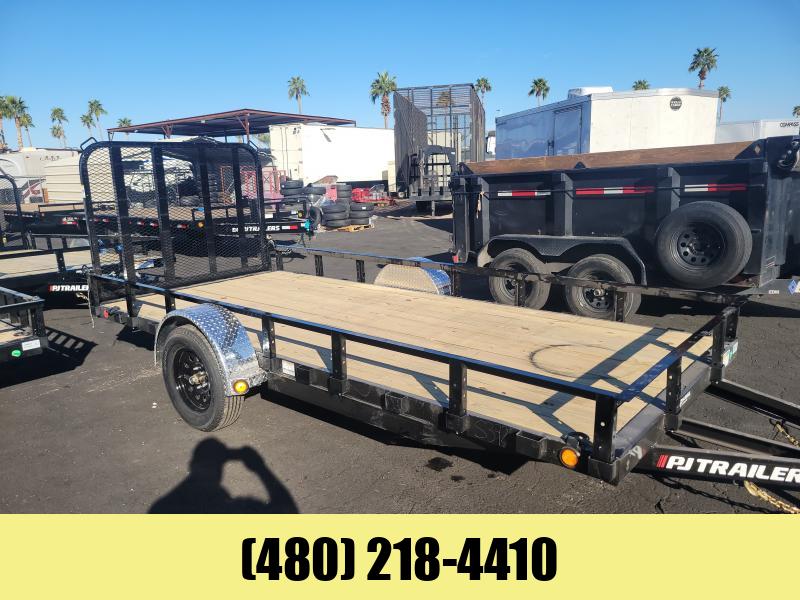 P.J. Trailers 14x77 Single Axle, 3K GVWR, Channel Utility - Stock #PPJ11197 - Image 3 of 4