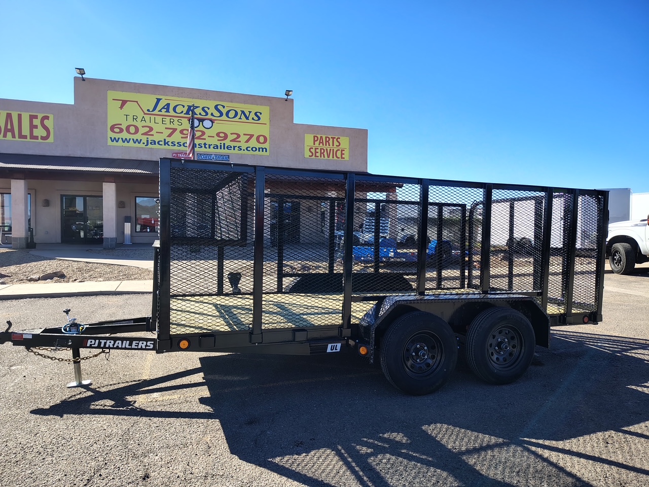 P.J. Trailers 14x77 Tandem Axle, 7K GVWR, Channel Utility, 4' Sides, Landscape Toolbox - Stock #PPJ11198 - Image 2 of 4