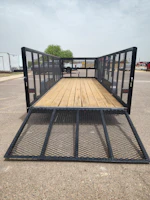 Texas Bragg 20x83 Tandem Axle, Landscape, 7K GVWR, 4' Expanded Metal Sides Stock #TXB027 - Thumbnail 5