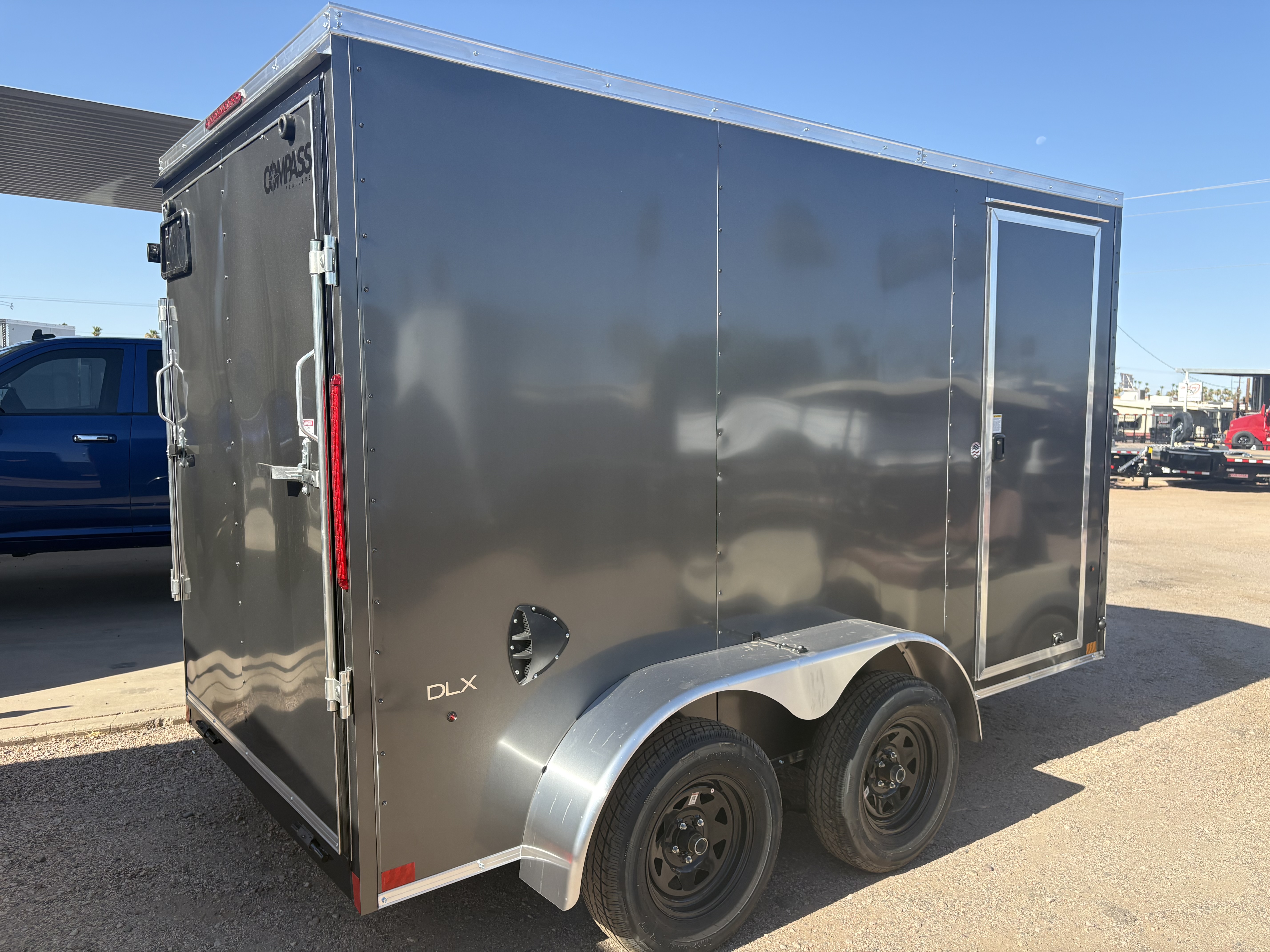 Compass 12x6 Indigo DLX, Flat Top V-Nose, 7K GVWR, Ramp Door - Stock #CMP2885 - Image 6 of 6