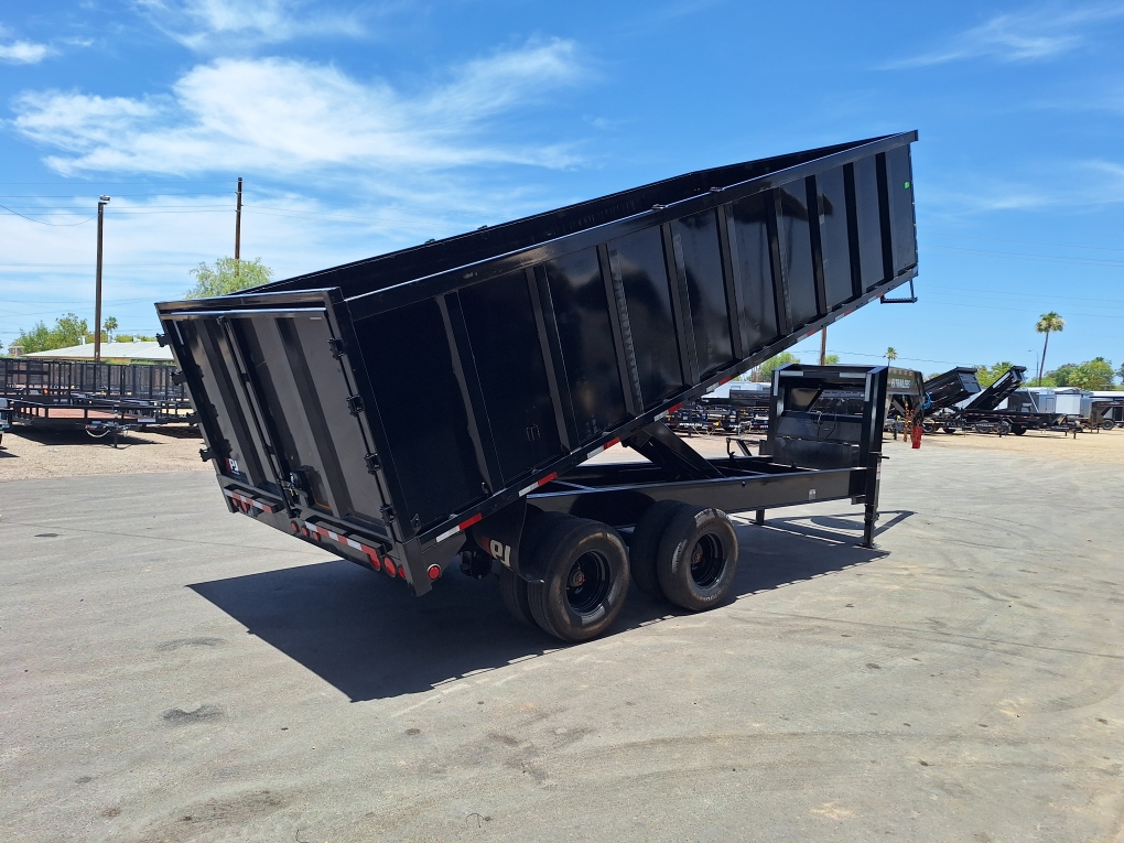 P.J. Trailers 20x102 Tandem Axle, 25,900K GVWR, Goosneck Dump w/Duals, 48" Sides - Stock #PJD1587 - Image 5 of 5