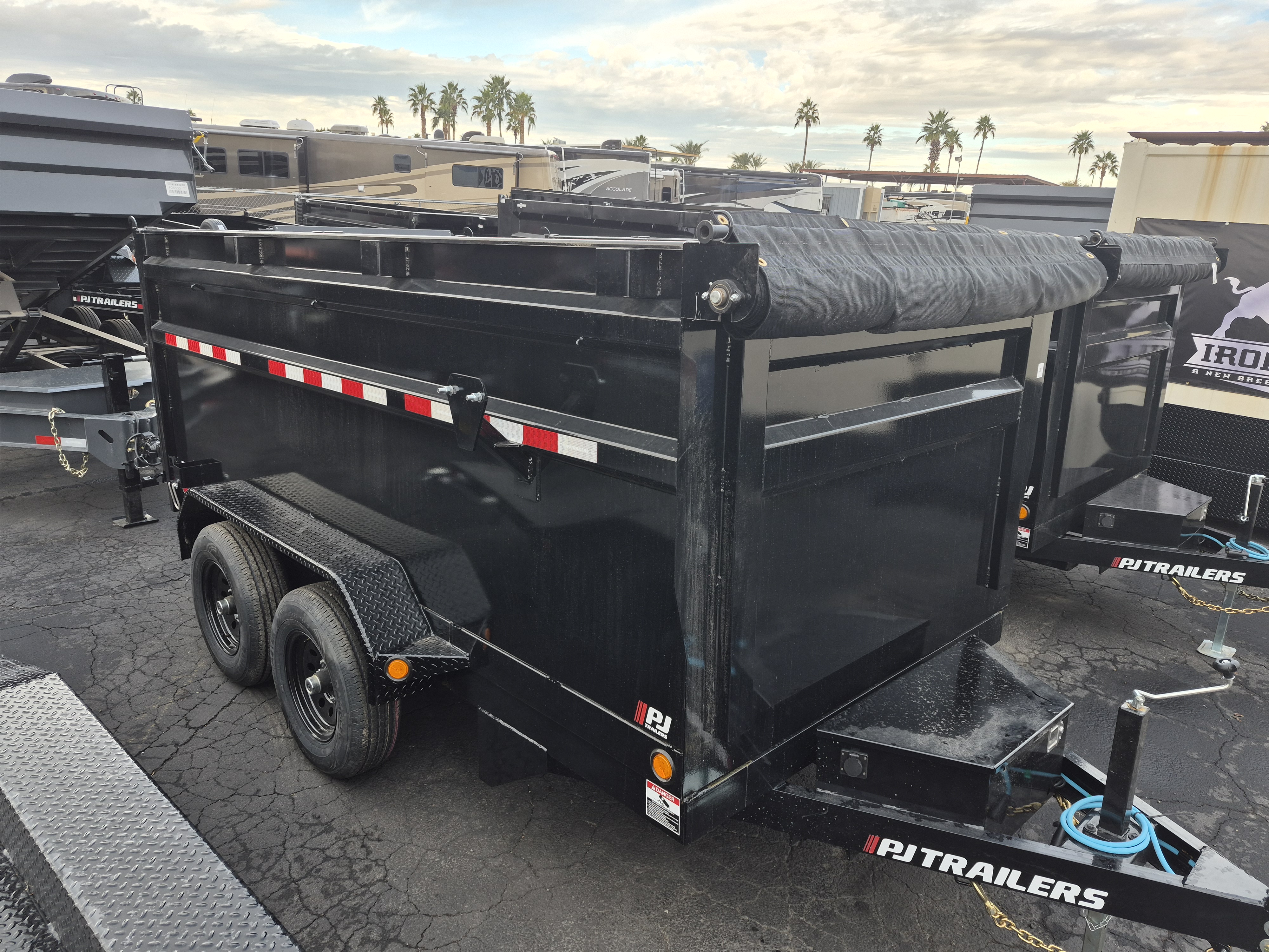 P.J. Trailers 12x72 Tandem Axle, 10K GVWR, Dump, 48" Sides - Stock #PJD1647 - Image 5 of 6