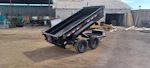 P.J. Trailers 10x60 Tandem Axle, 7K GVWR, Utility Dump, 18" Sides Stock #PJD1470 - Thumbnail 1