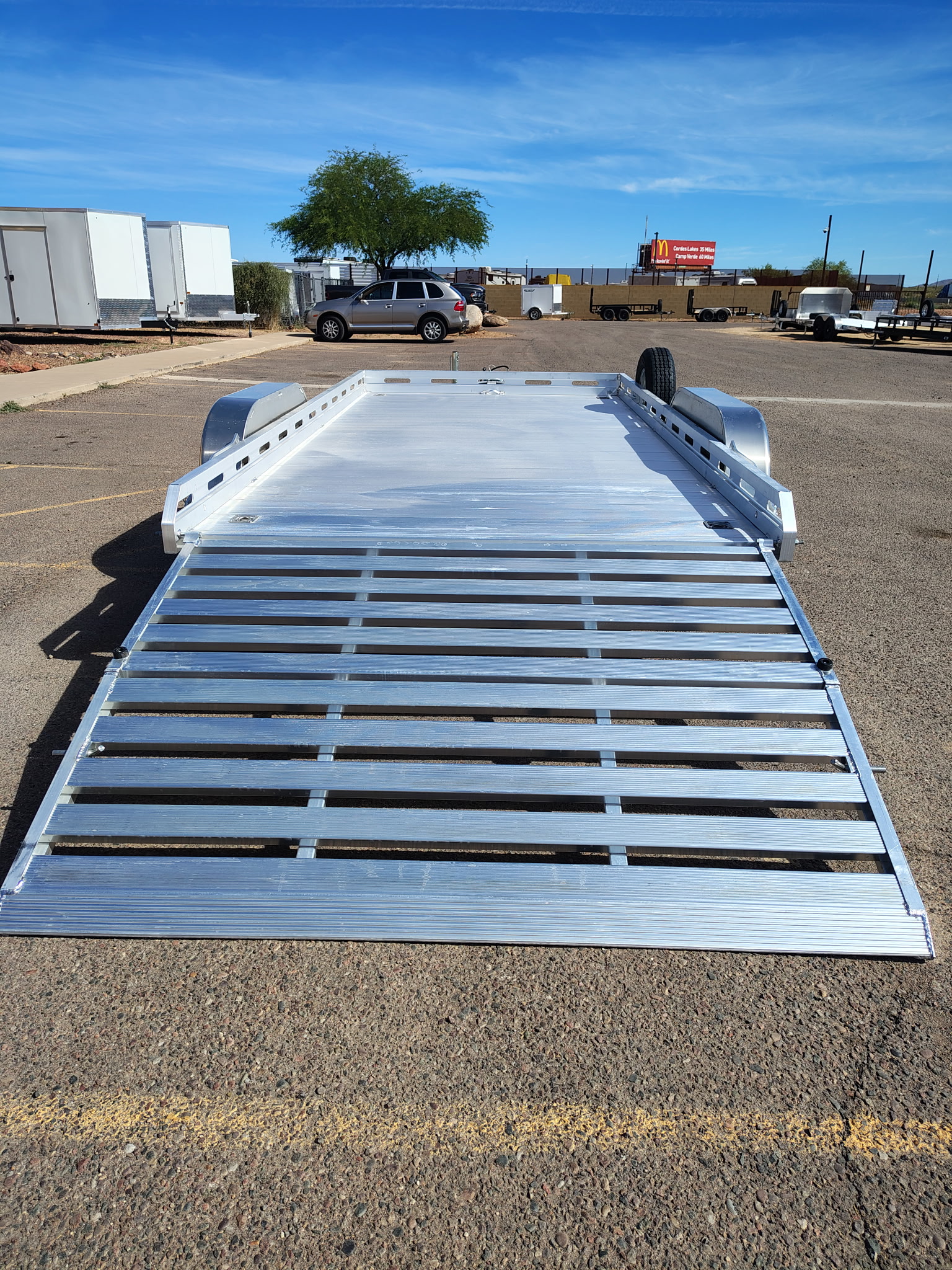Aluma 14x80 All Aluminum, 8.5K GVWR, Tandem Axle, Bi-Fold Tailgate (8014TA-EL-BT-RTD) - Stock #ALU371 - Image 6 of 7