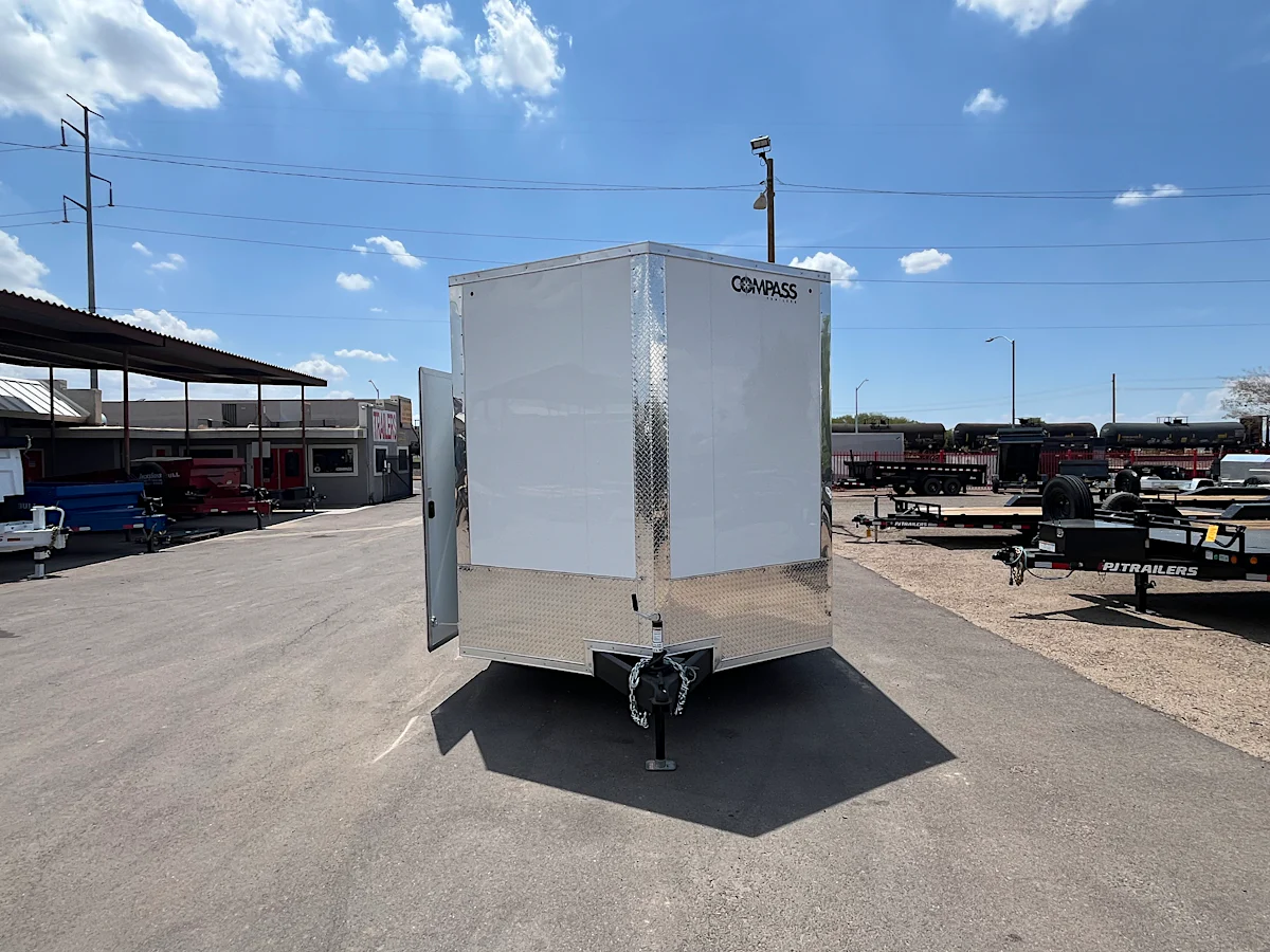 Compass Compass 18'x102" Car Trailer w/ Ramp Door - Stock #CMP2954 - Image 1 of 10 Compass Compass 18'x102" Car Trailer w/ Ramp Door - Stock #CMP2954 - Image 1 of 10