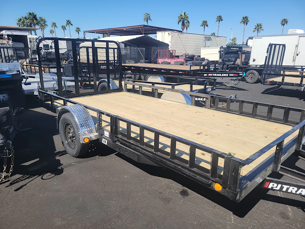 P.J. Trailers 14x77 Single Axle, 3K GVWR, Channel Utility, ATV Ramps - Stock #PPJ11196 - Image 2 of 3 P.J. Trailers 14x77 Single Axle, 3K GVWR, Channel Utility, ATV Ramps - Stock #PPJ11196 - Image 2 of 3