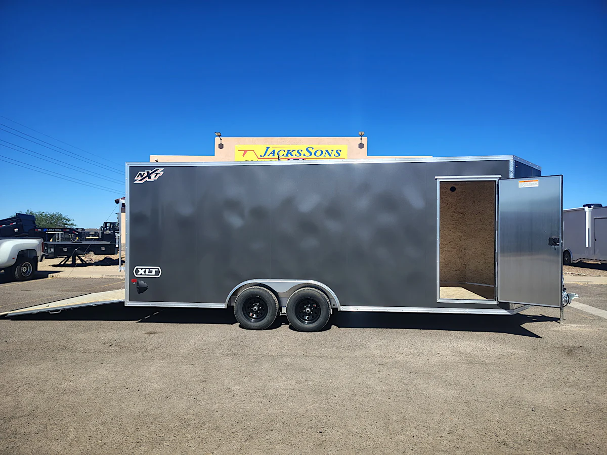 Alcom 20x8.5 All Aluminum XLT-P Car Hauler, Limited Model, 10K GVWR, Ramp Door - Stock #ALC272 - Image 2 of 10 Alcom 20x8.5 All Aluminum XLT-P Car Hauler, Limited Model, 10K GVWR, Ramp Door - Stock #ALC272 - Image 2 of 10