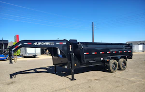 Iron Bull 16'x83" Telescopic I-Beam Gooseneck Dump Trailer w/ 36" Sides (DHG)