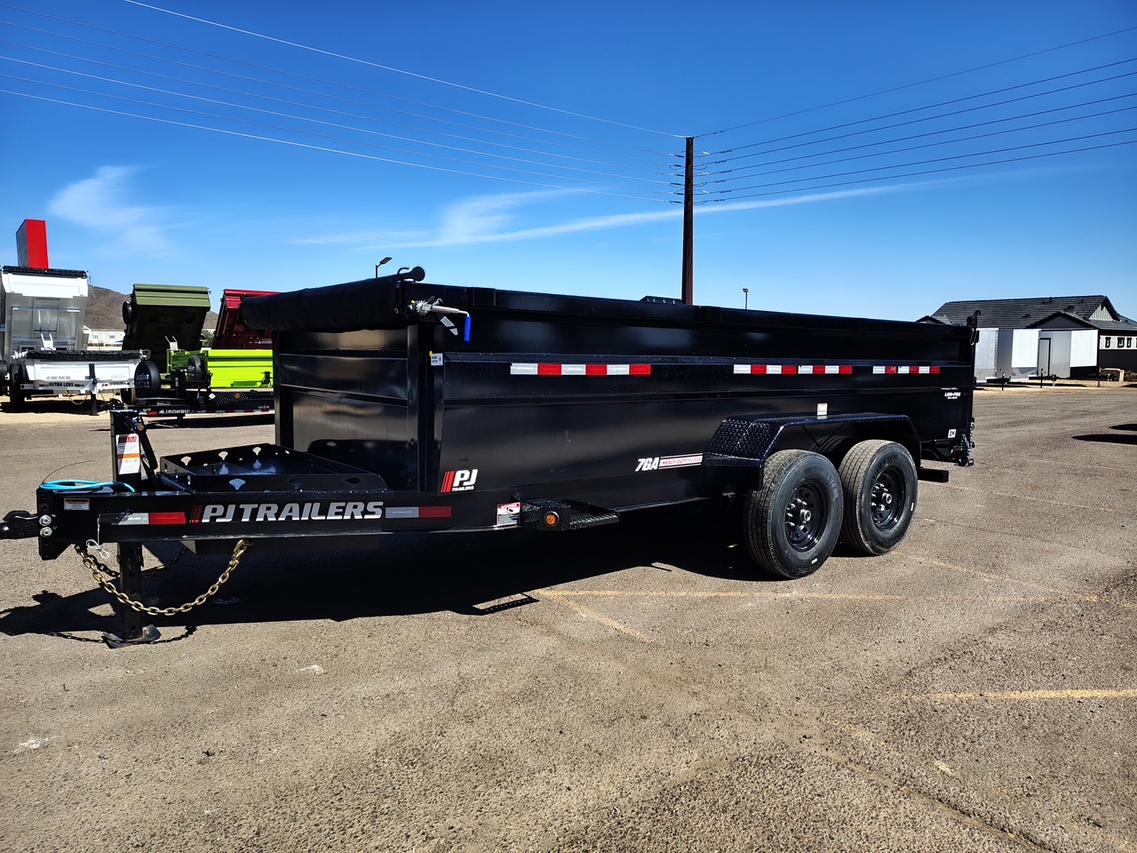 P.J. Trailers 14x83 Tandem Axle, 15,400 GVWR, Low Pro Dump, 36" Sides, 14 Ply Tires - Stock #PJD1693 - Image 1 of 12
