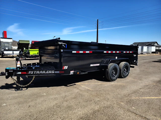 PJ Trailers 14'x84" Scissor Low-Pro High Side Dump Trailer w/ 36" Sides (DM)