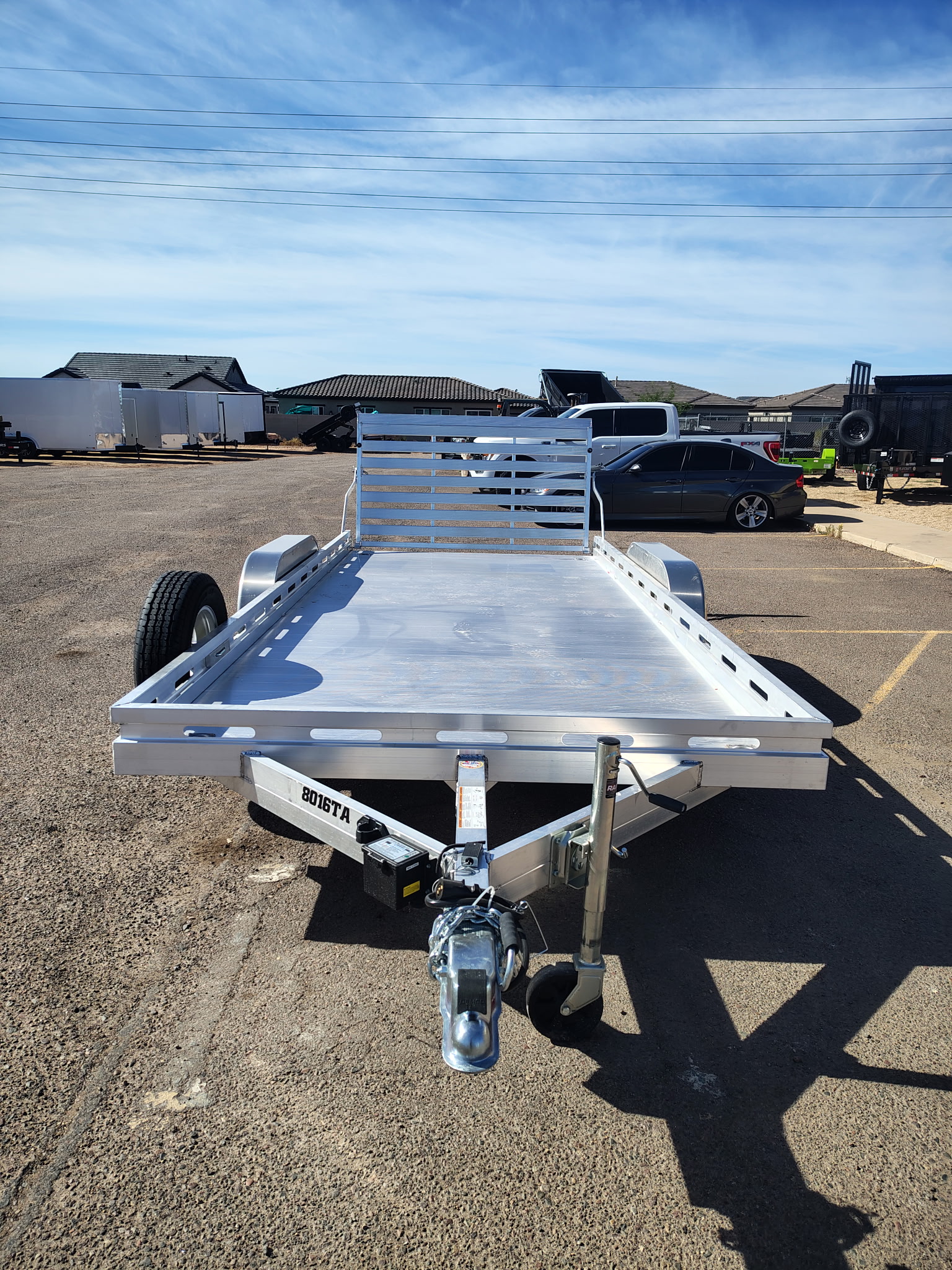 Aluma 16x80 All Aluminum, 8.5K GVWR, Tandem Axle, Electric Brake, Ramps, W/ Tailgate, RTD (8016TA-EL-R-TG-RTD) - Stock #ALU373 - Image 6 of 8