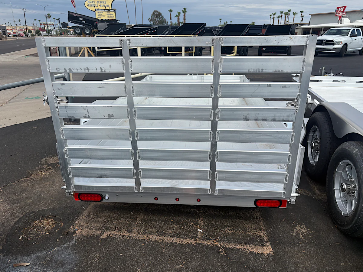 Aluma 10x63 All Aluminum, 2K GVWR, Single Axle, W/ Tailgate (6310ESA-S-TG) - Stock #ALU400 - Image 1 of 5 Aluma 10x63 All Aluminum, 2K GVWR, Single Axle, W/ Tailgate (6310ESA-S-TG) - Stock #ALU400 - Image 1 of 5
