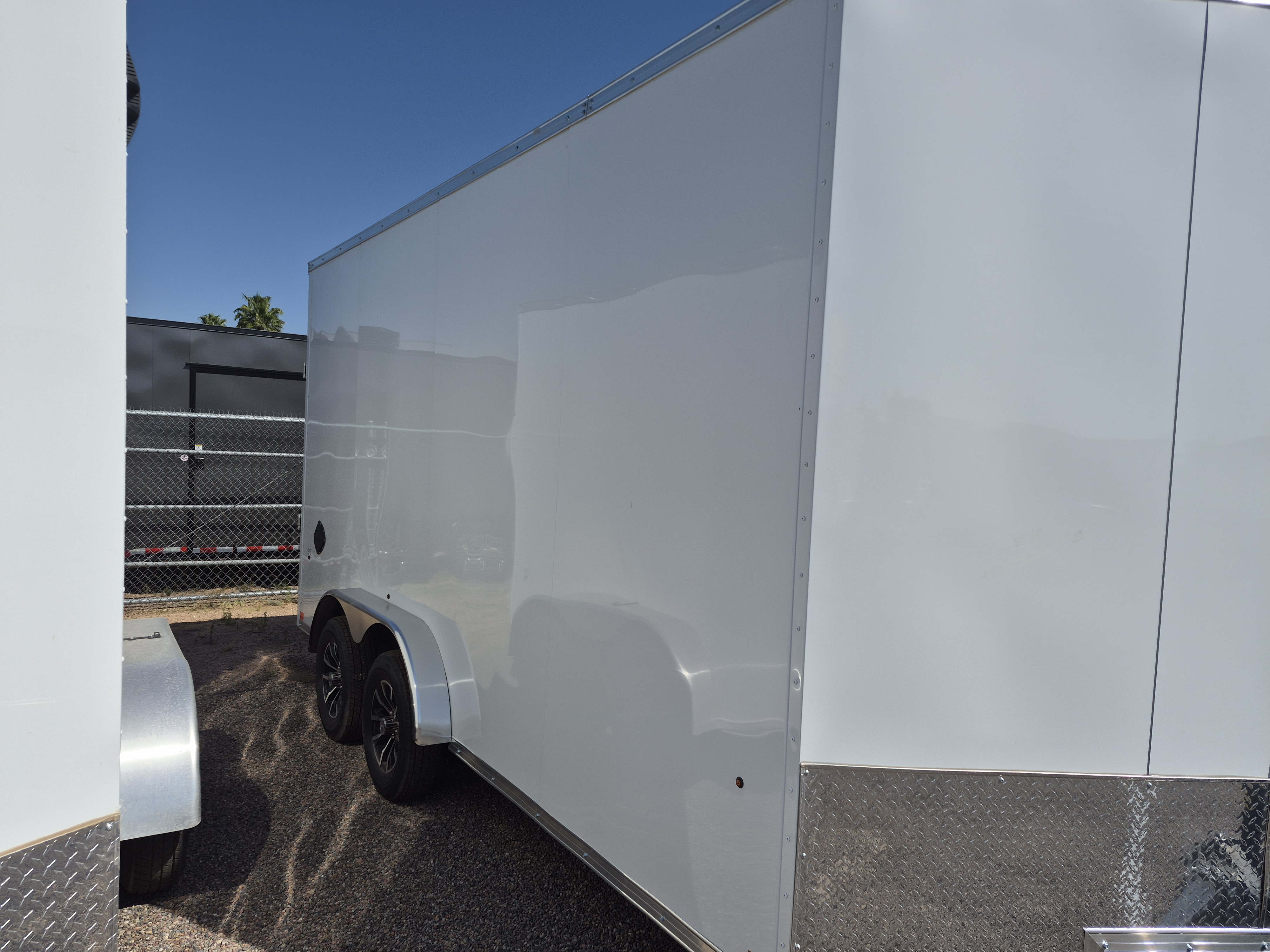 Compass 16x7.5 Jasper SE, 7K GVWR, Rubber Flooring, White Vinyl Walls/Ceiling, Ramp Door, 6" Extra Height - Stock #CMP2778 - Image 1 of 4