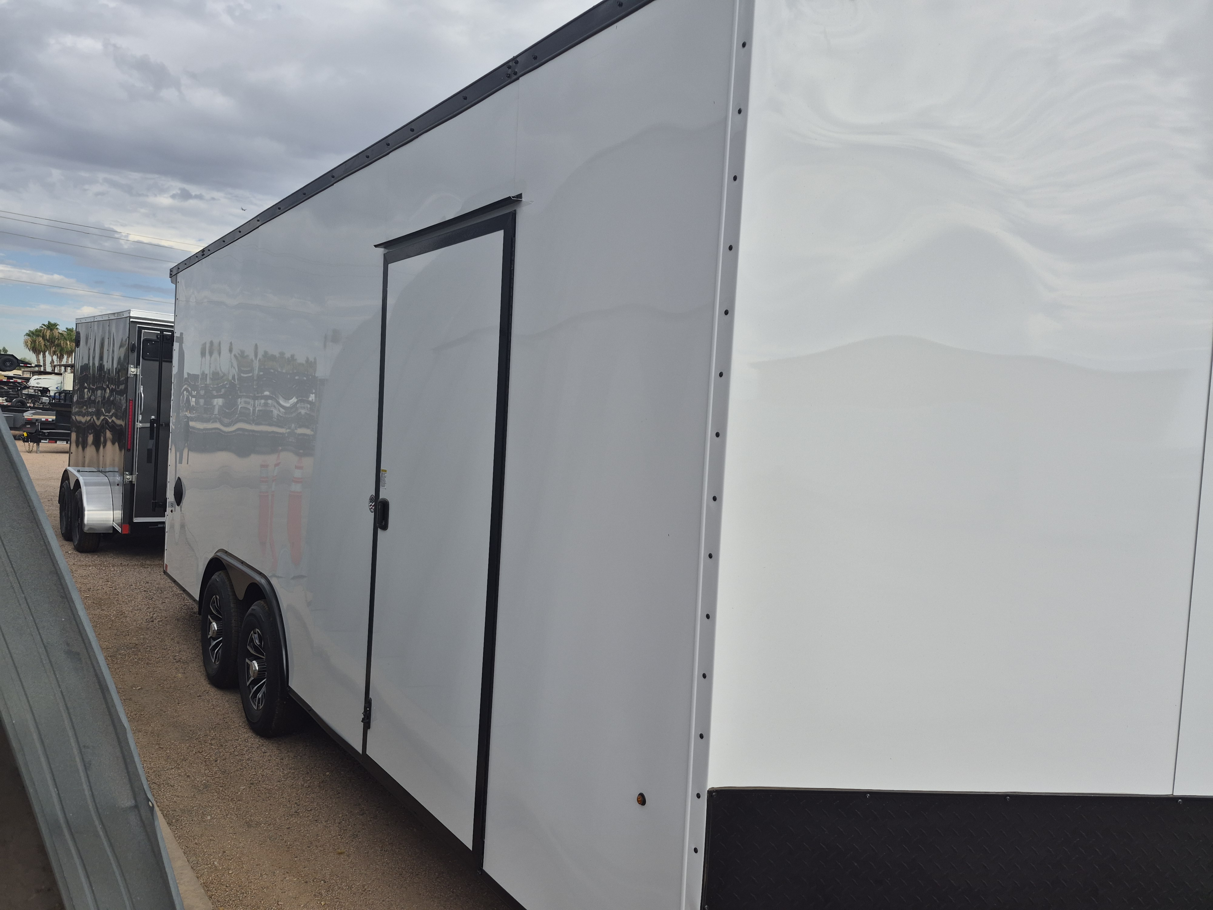 Compass 20x8.5 Jasper SE Car Hauler, 10K GVWR, Ramp Door, A/C, White Wall / Ceiling, RTP Floor - Stock #CMP2878 - Image 4 of 5