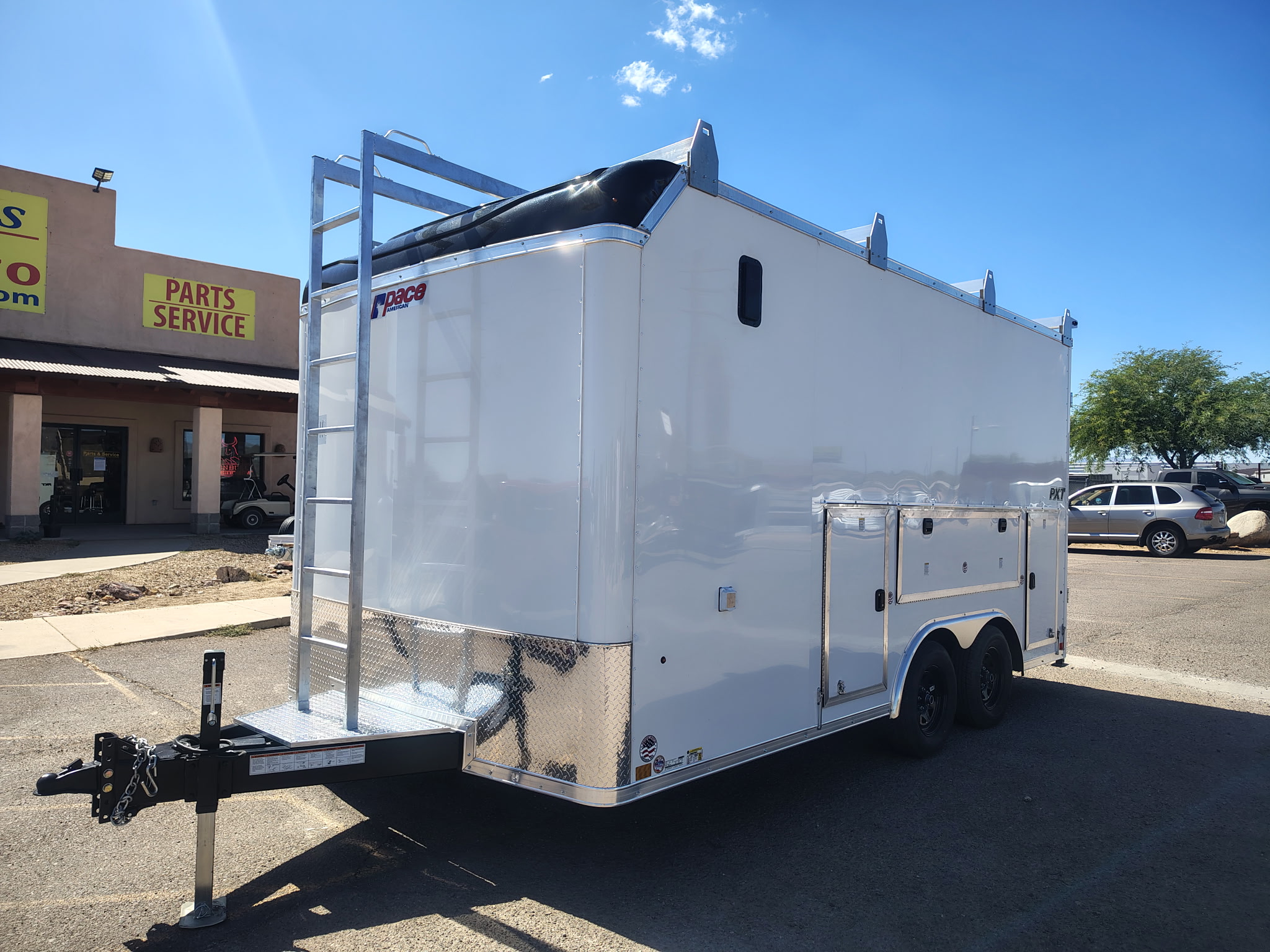 Pace American 16x8.5 PXT Hammer, 7K GVWR, Workbench, Ladder Rack, 6" Additional Height, Ramp Door - Stock #CMP2881 - Image 9 of 11