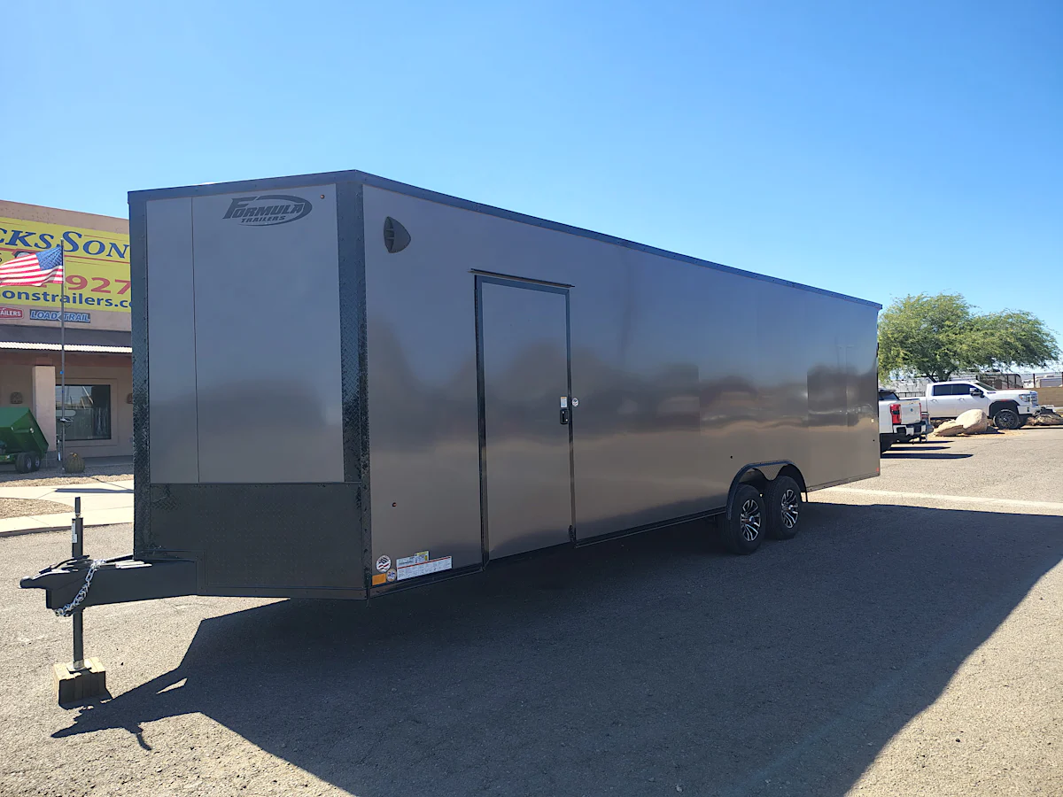 Formula Formula 28'x102" Enclosed Car Hauler w/ Ramp Door (Conquest) - Stock #CMP2906 - Image 1 of 15 Formula Formula 28'x102" Enclosed Car Hauler w/ Ramp Door (Conquest) - Stock #CMP2906 - Image 1 of 15