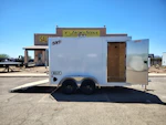 Alcom 12x6 All Aluminum XLT-P Enclosed, 7K GVWR, Ramp Door Stock #ALC248 - Thumbnail 2