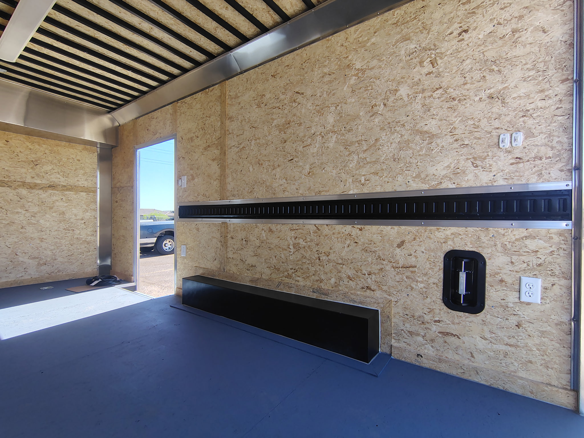 Pace American 16x8.5 PXT Hammer, 7K GVWR, Workbench, Ladder Rack, 6" Additional Height, Ramp Door - Stock #CMP2881 - Image 10 of 11