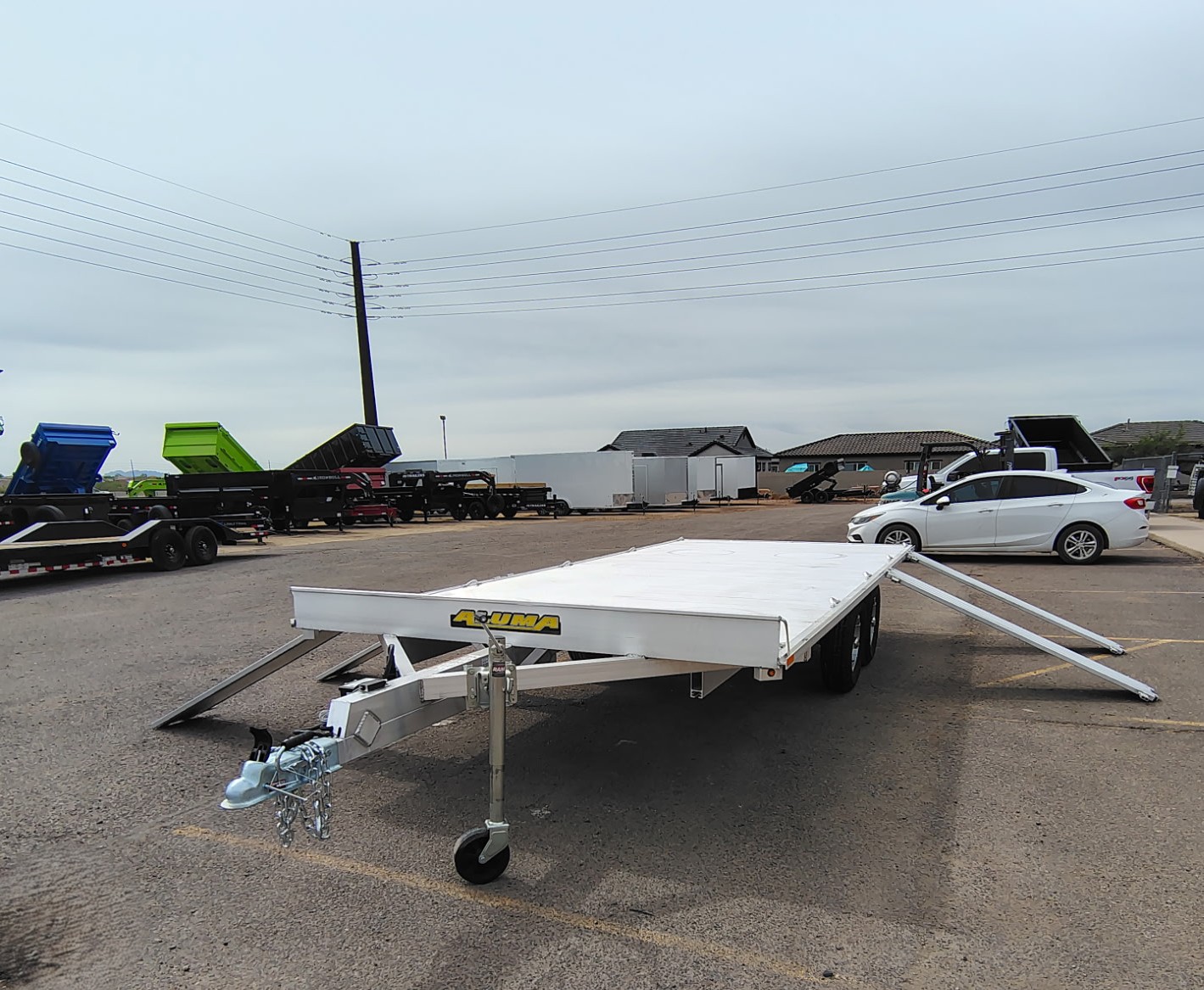 Aluma 16x88 All Aluminum, 4.4K GVWR, Tandem Axle, ATV Ramp (A8816TA-EL-R) - Stock #ALU377 - Image 6 of 7