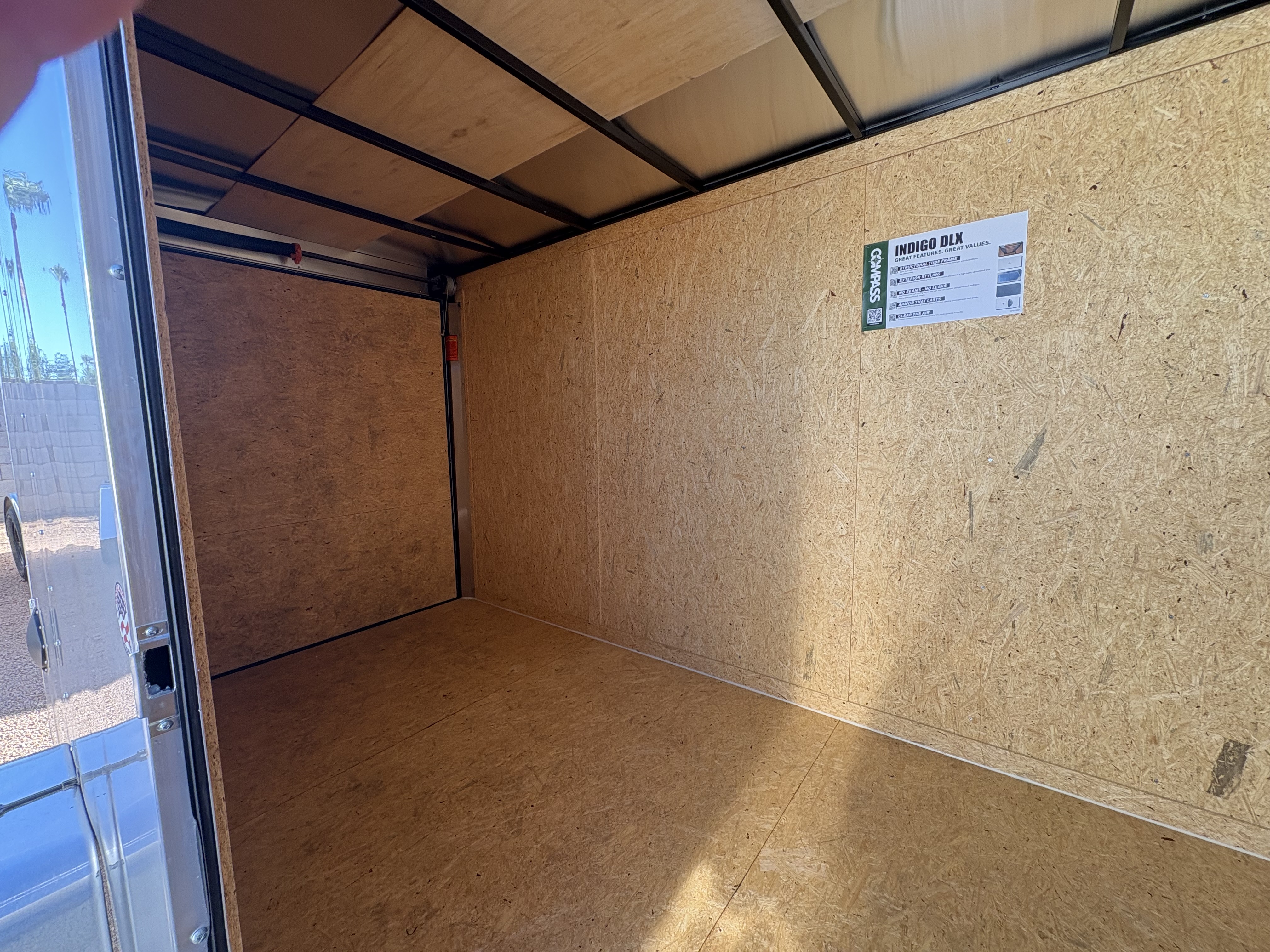 Compass 6'x12' Enclosed Cargo Trailer w/ Rear Ramp Door