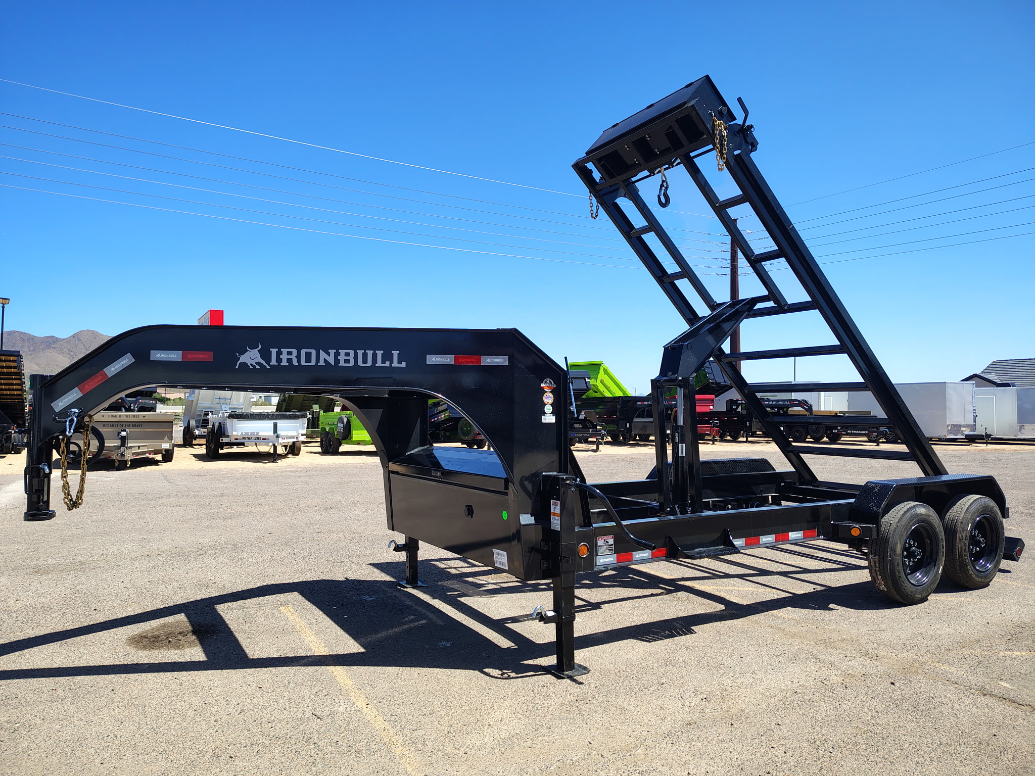 Norstar 16x83 Ironbull Gooseneck, Tandem Axle, Roll Off Chassis, 16K GVWR, 16 PLY - Stock #NST1440 - Image 3 of 12