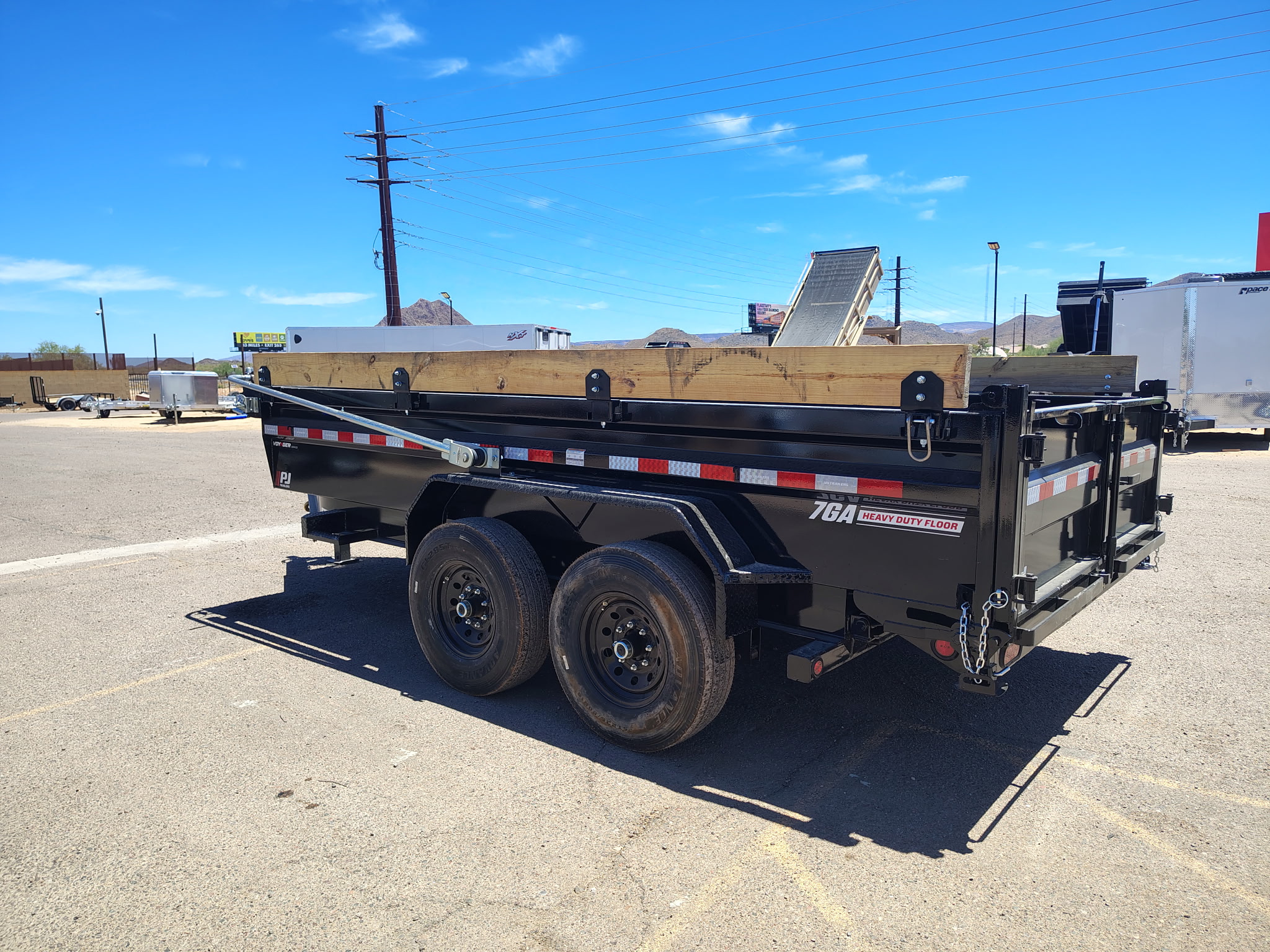 PJ Trailers 14'x83" Voyager Dump Trailer w/ 2' Sides (DV) - Stock #PJD1704 - Image 6 of 10